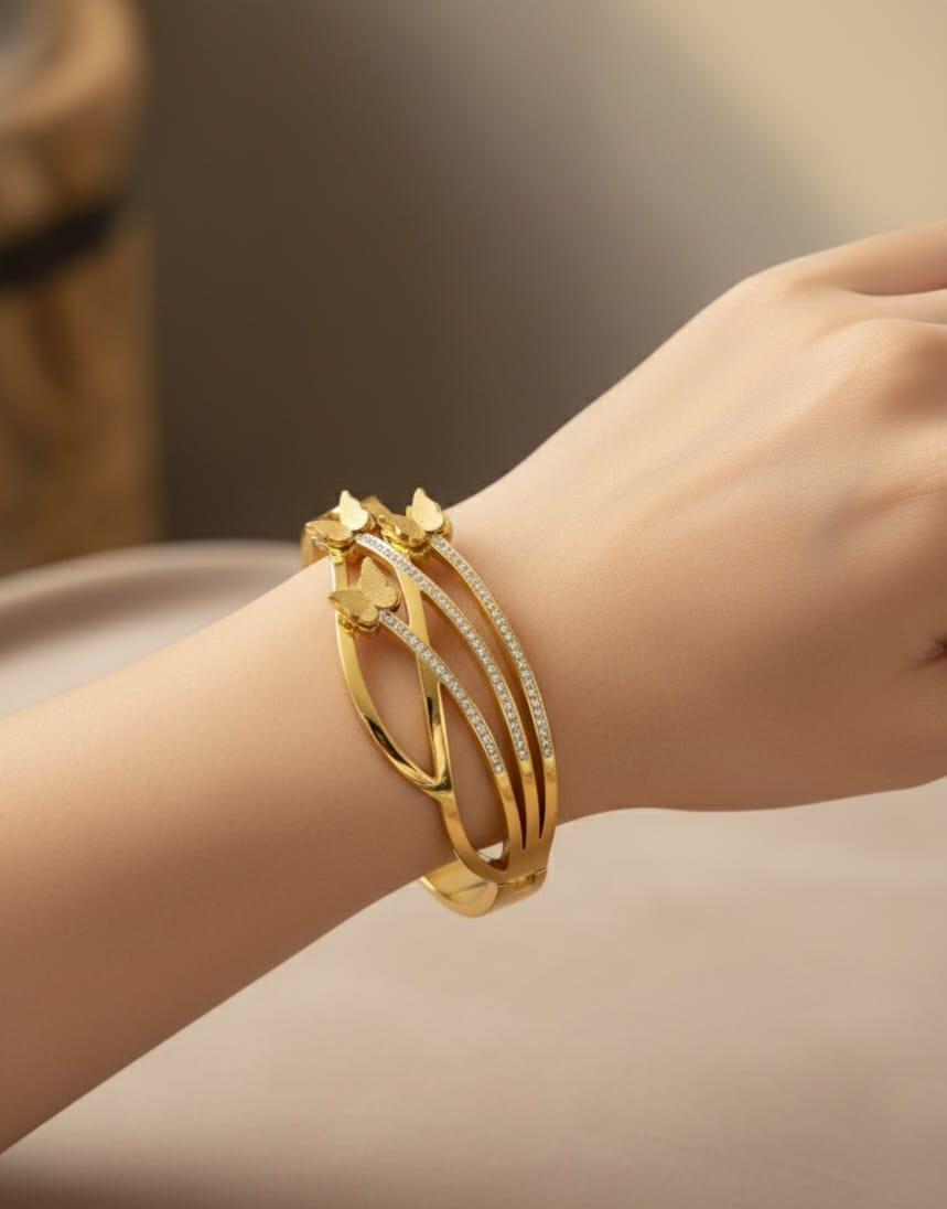 Sns103368Kelebek Gold Rengi Çelik Kelepçe