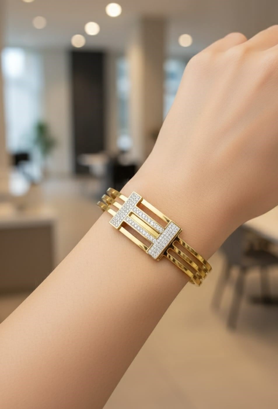 Sns103817Trend kaburga Çelik Kelepçe