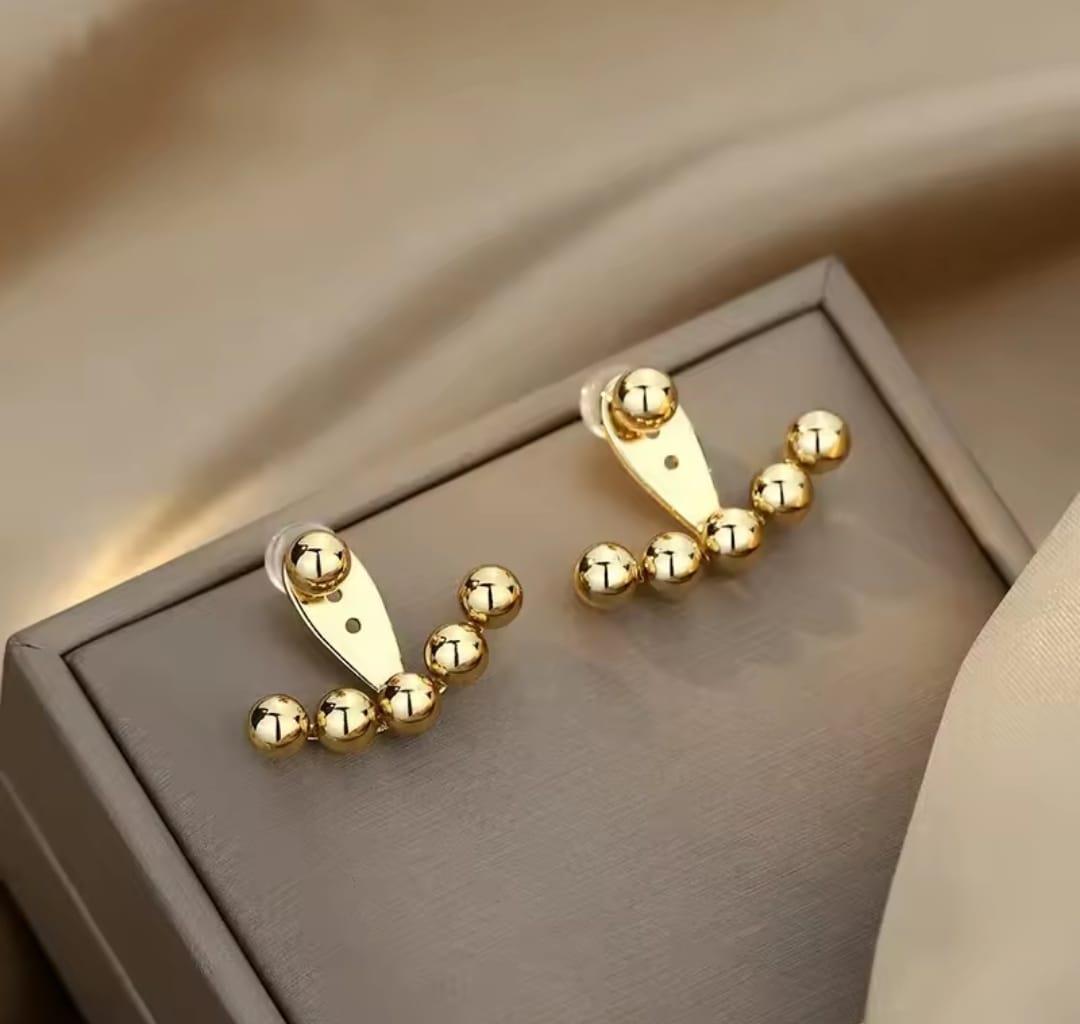 Sns301994Tasarım Topçuk Çelik gold rengi Küpe