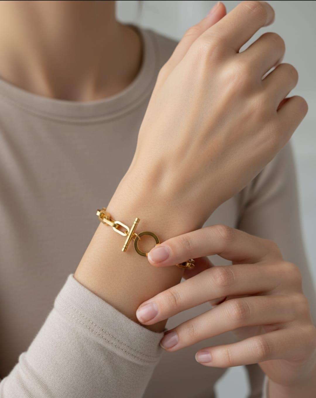 Sns40018414 Ayar Renk Çelik Bileklik