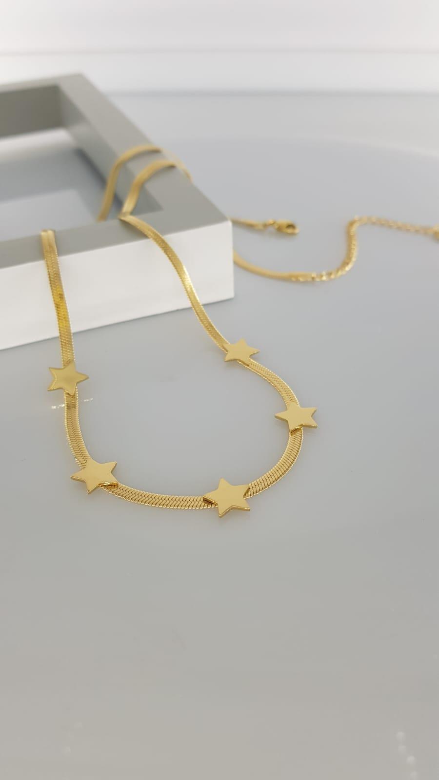 Yıldız İtalyan Gold Çelik kolyeYıldız İtalyan Gold Çelik kolye  Şık ve Zarif Çelik Takı