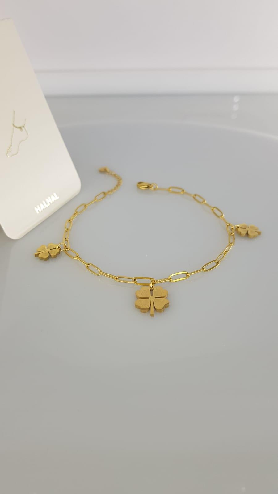 Yonca kararmaz 316L Çelik Halhal Sns80090Yonca Çelik Halhal