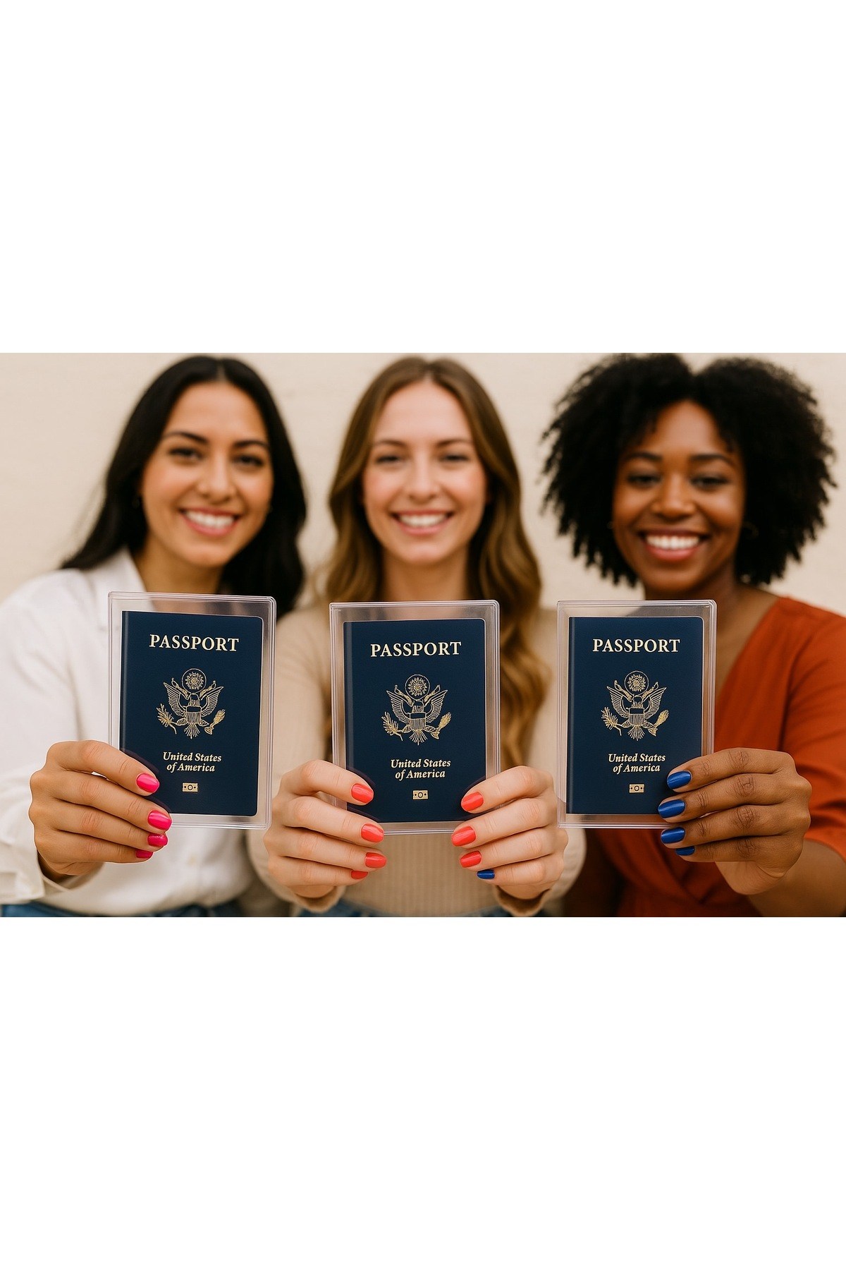 1 Adet Universal Pasaport Kılıfı Şeffaf Su Geçirmeyen PVC Pasaport Koruma Kabı