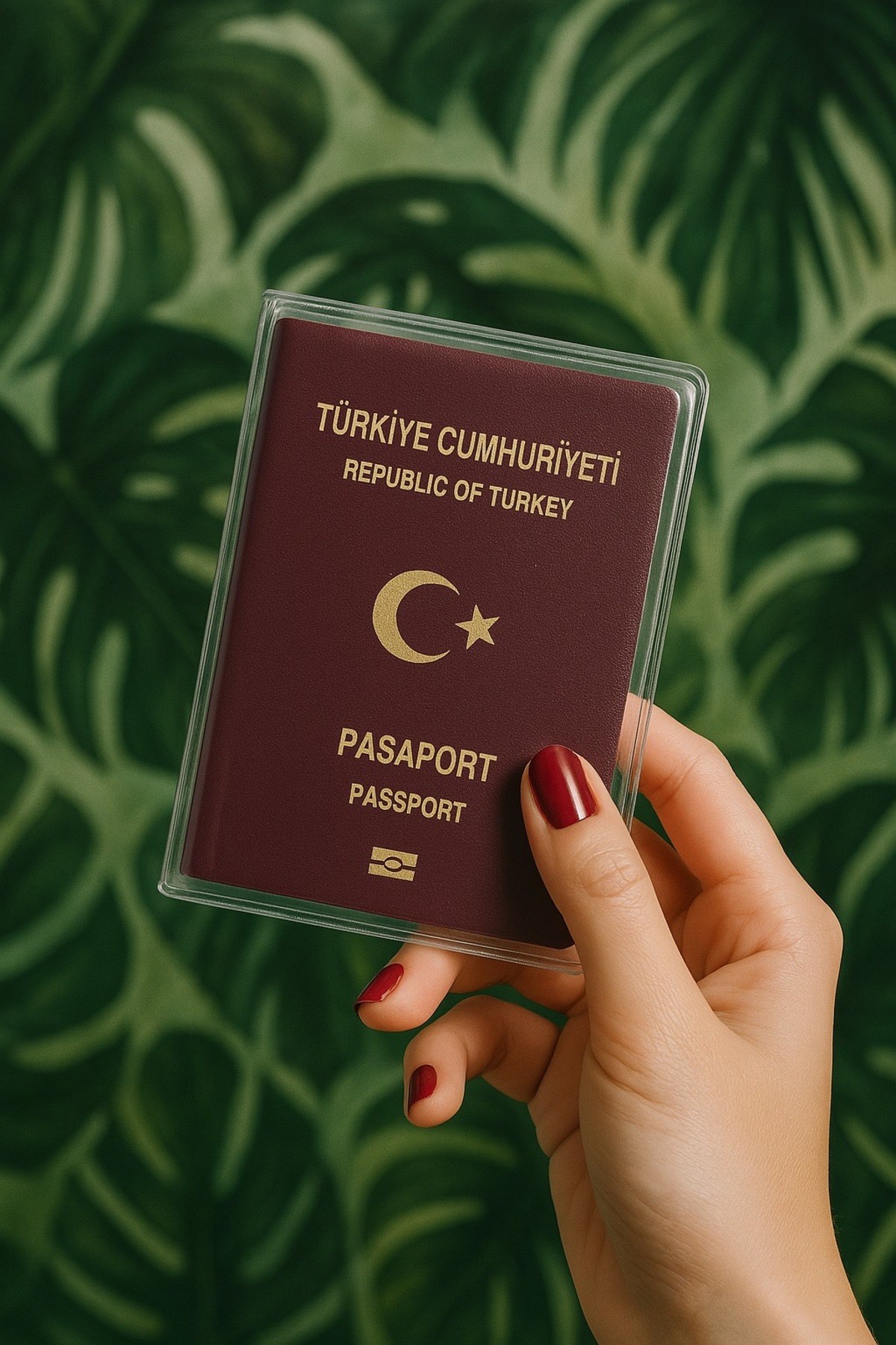 1 Adet Universal Pasaport Kılıfı Şeffaf Su Geçirmeyen PVC Pasaport Koruma Kabı