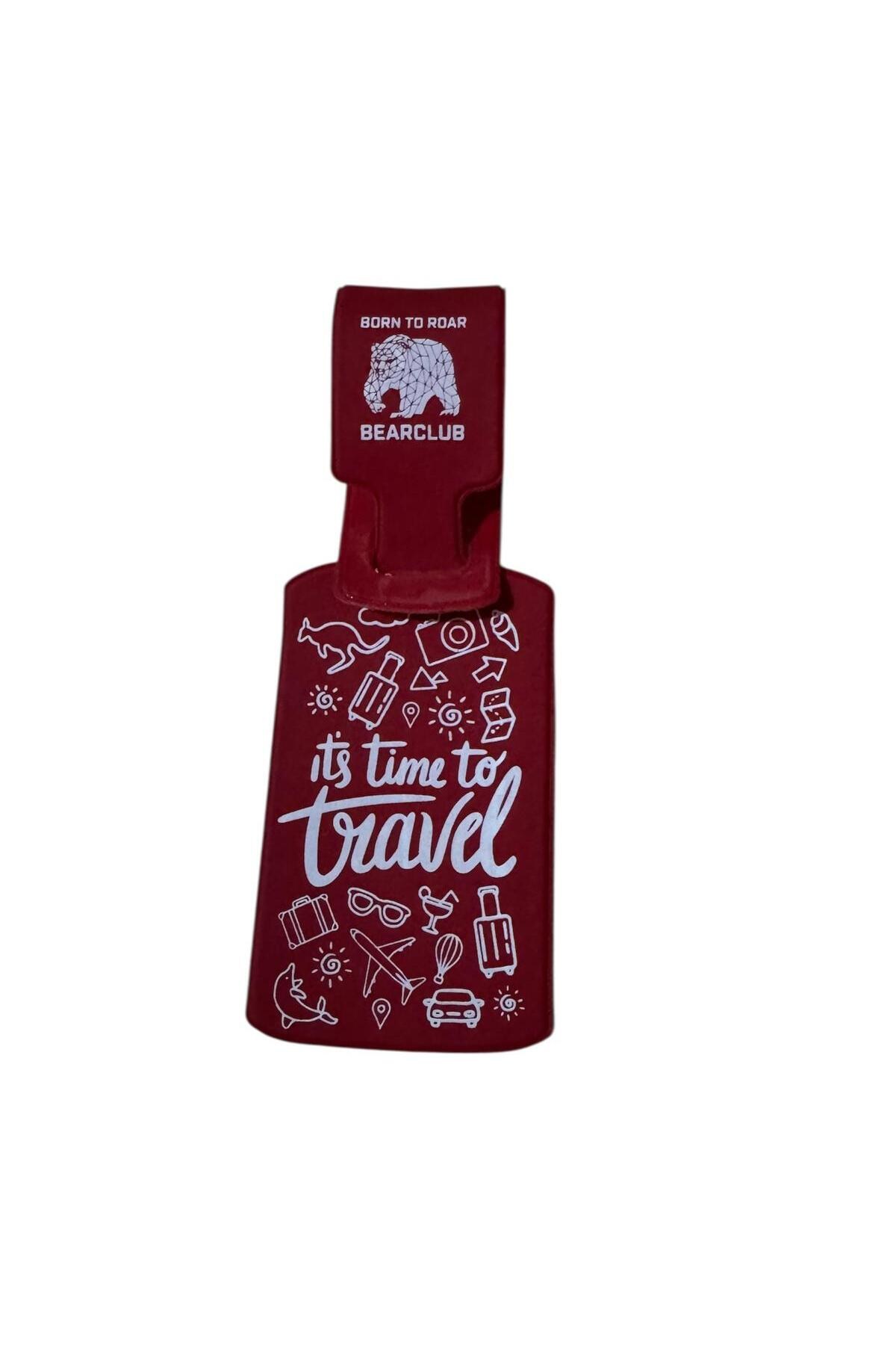 2 Adet Universal Bear Club Baskılı Bavul Etiketi Valiz Etiketi Su Geçirmeyen PVC İsimli Kartlık