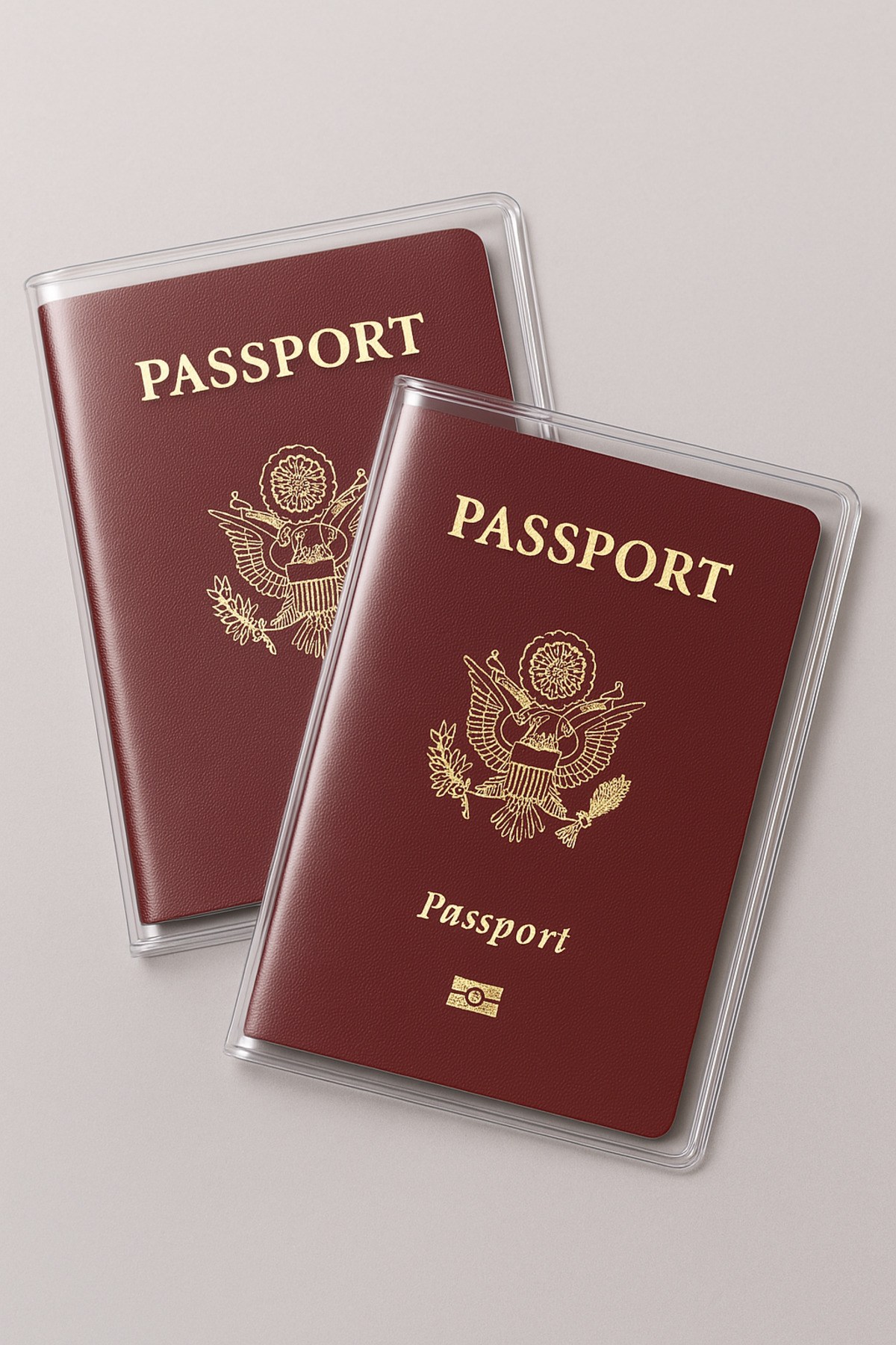 2 Adet Universal Pasaport Kılıfı Şeffaf Su Geçirmeyen PVC Pasaport Koruma Kabı