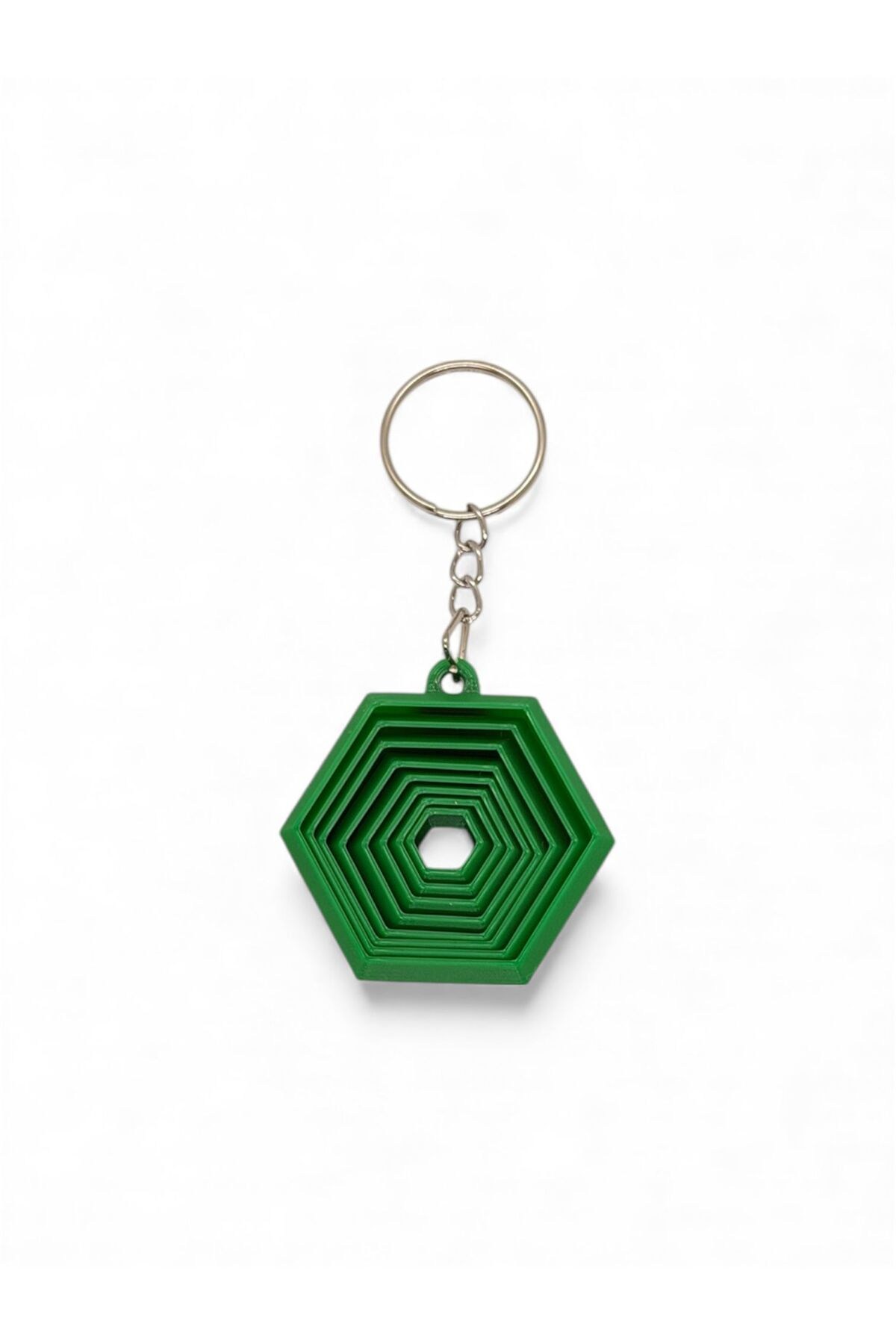 Altıgen Fidget Temalı Stres Giderici Anahtarlık Çanta Süsü Charm Aksesuarı