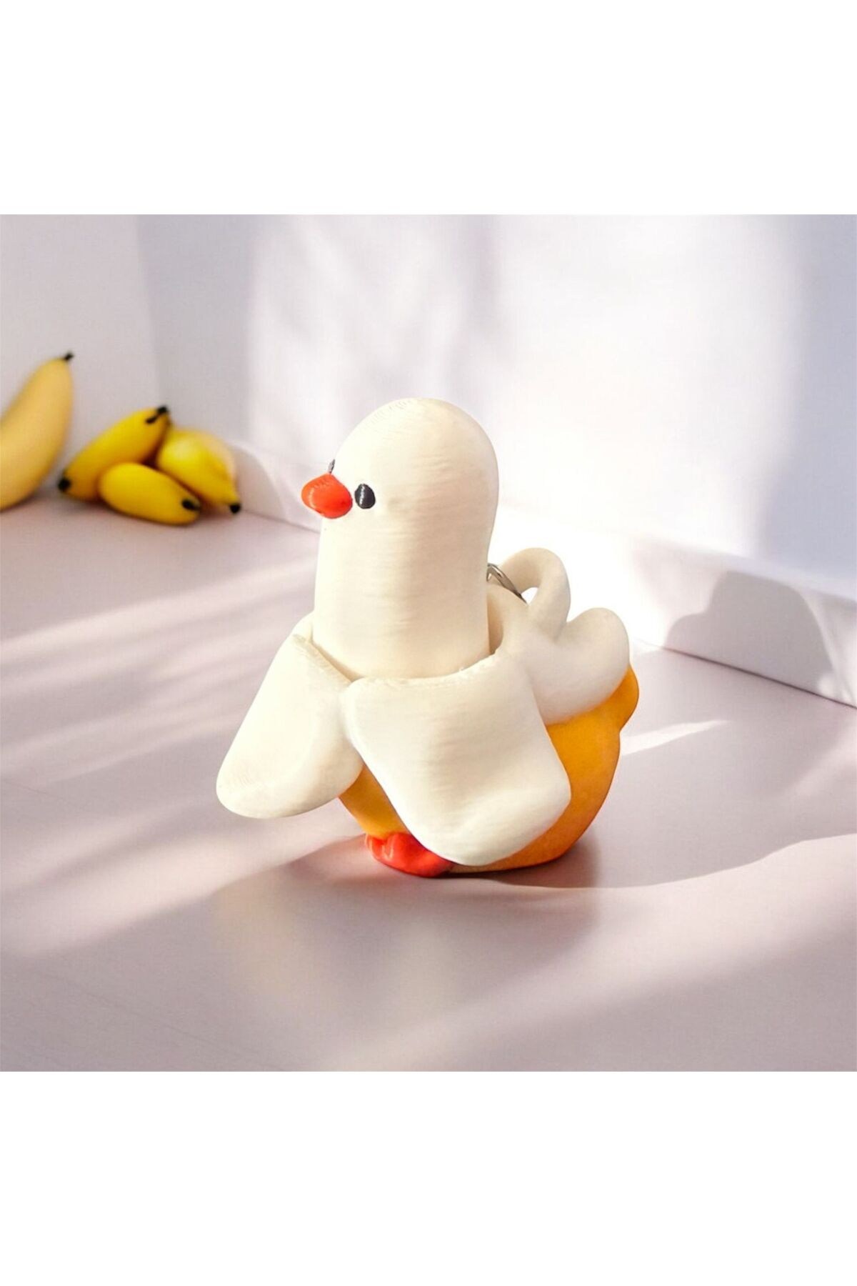 Banana Duck Muz Ördek Temalı Blue Switch Mekanik Klavye Tuşlu Klik Sesli Anahtarlık Çanta Süsü Charm