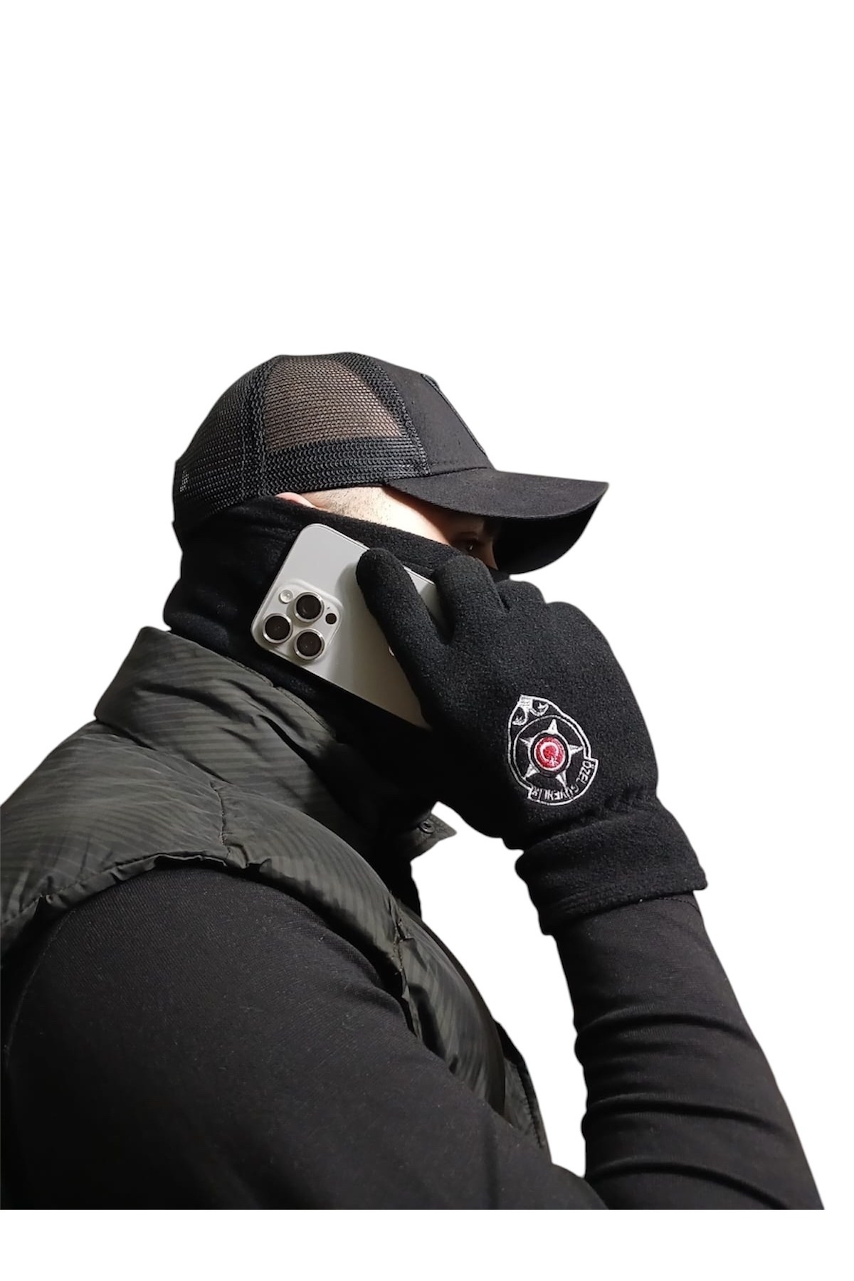 Özel Güvenlik Temalı Unisex Termal Kışlık 1. Kalite Polar Eldiven