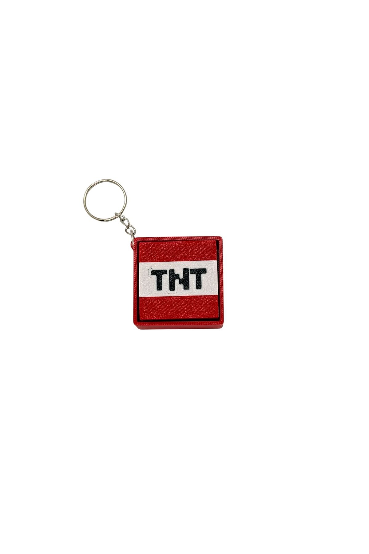 Pixel Art TNT Temalı Blue Switch Mekanik Klavye Tuşlu Klik Sesli Anahtarlık Çanta Süsü Charm