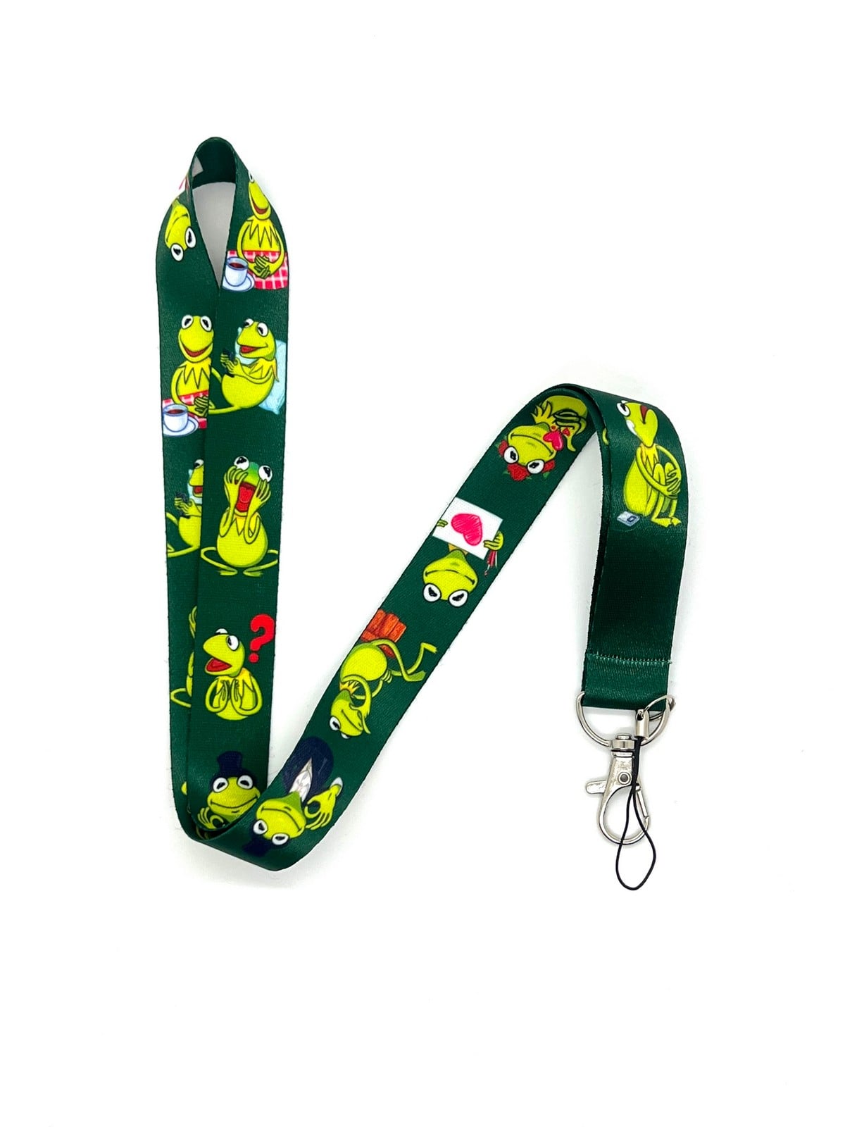 Susam Sokağı Kurbağa Kermit Temalı Boyun İpi Kart Askısı