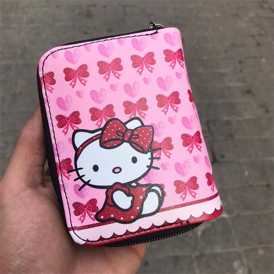 Hello Kitty Kurdeleli Kolaj Kısa Cüzdan