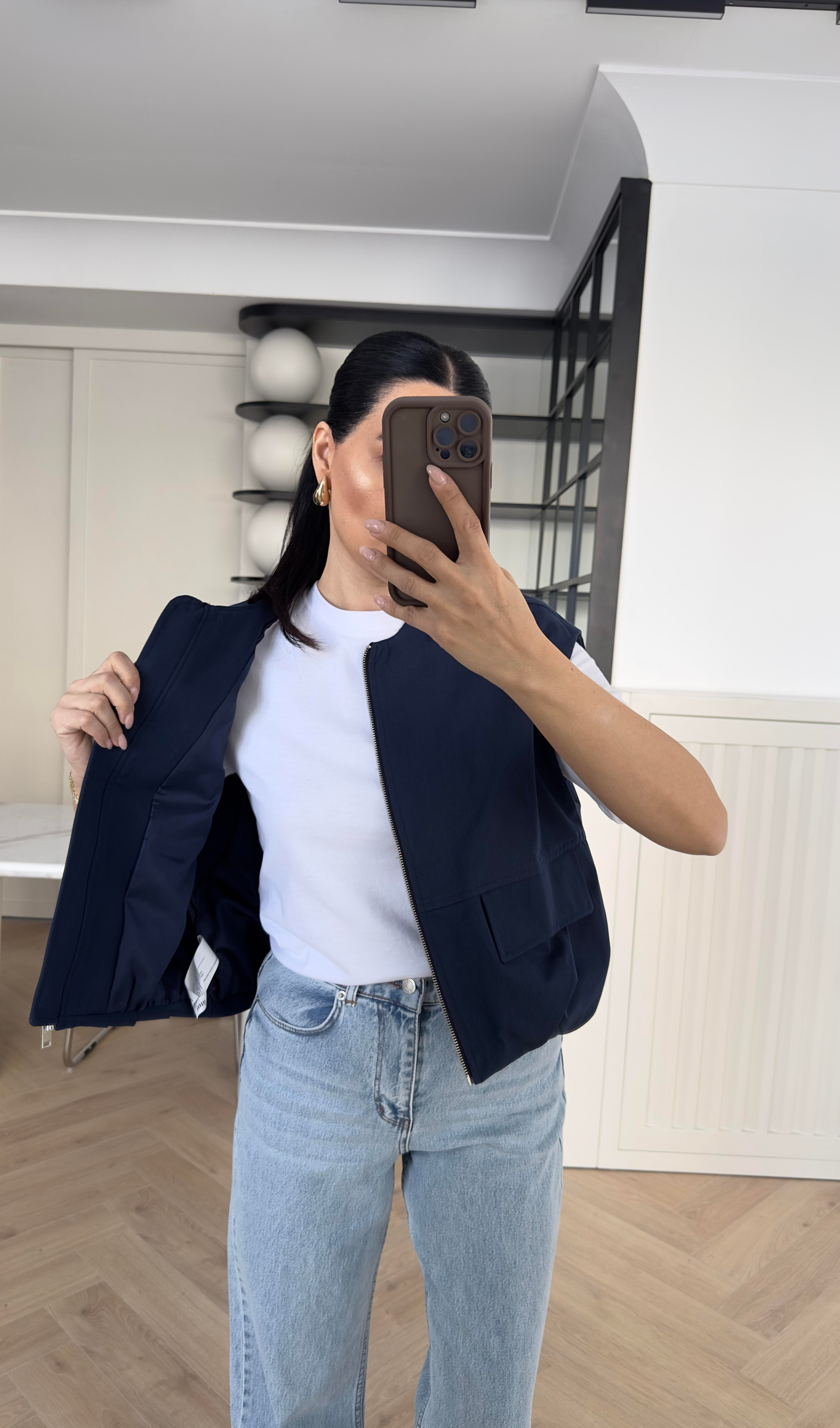  Laci Astarlı Gabardin Kumaş Yelek