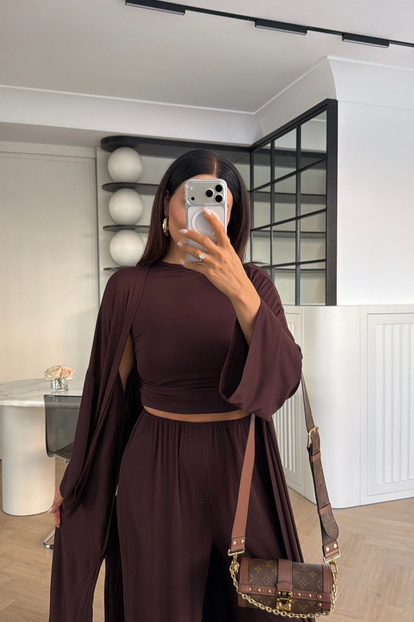 3'LÜ KİMONA TAKIM KAHVE