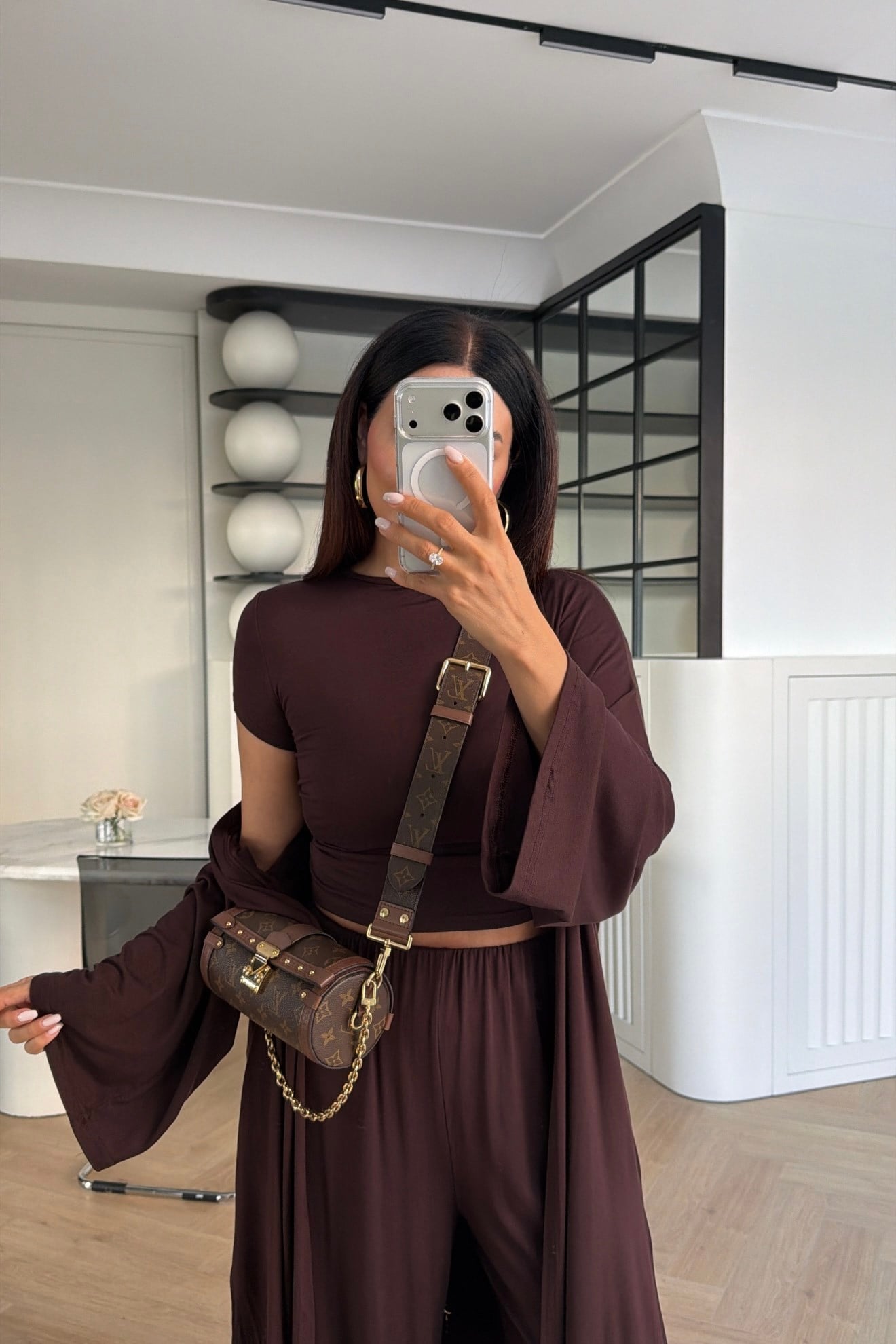 3'LÜ KİMONA TAKIM KAHVE