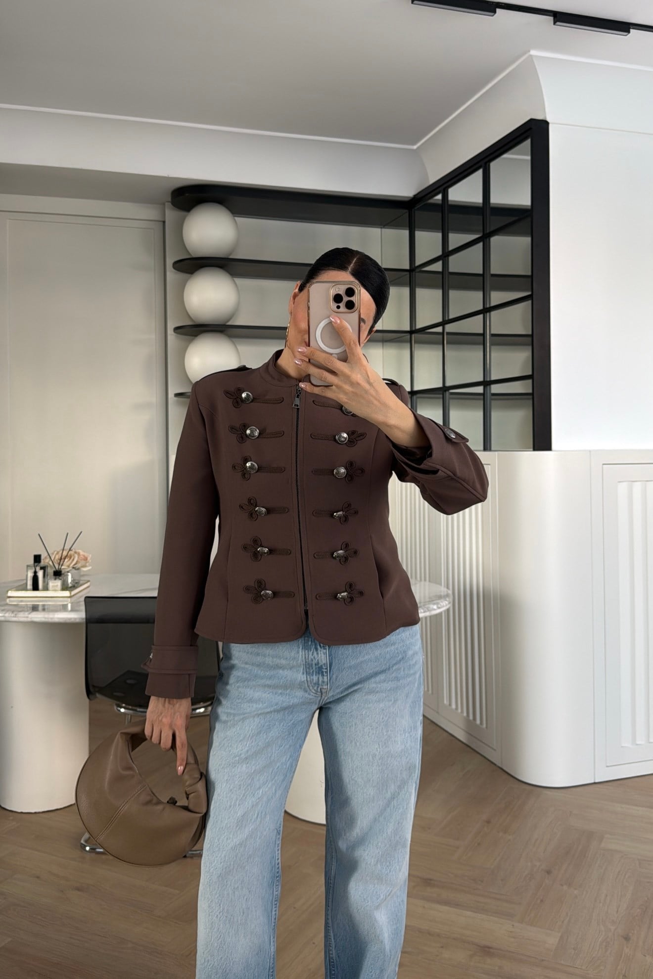 APOLETLİ CEKET KAHVE 