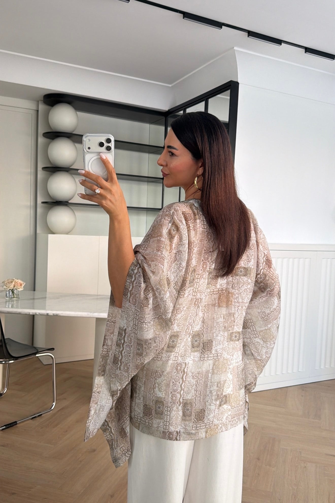 BAĞCIKLI ETNİK DESEN BLUZ RENKLİ 