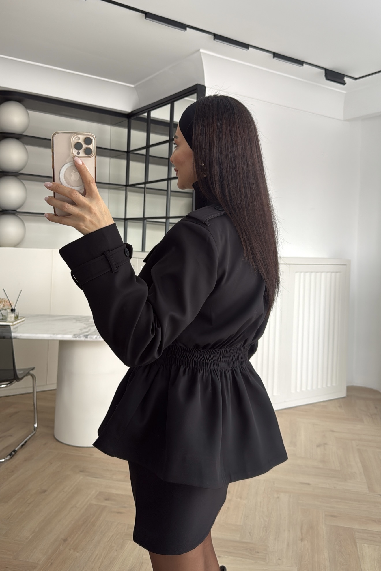 BEL DETEYLI PREMİUM CEKET SİYAH