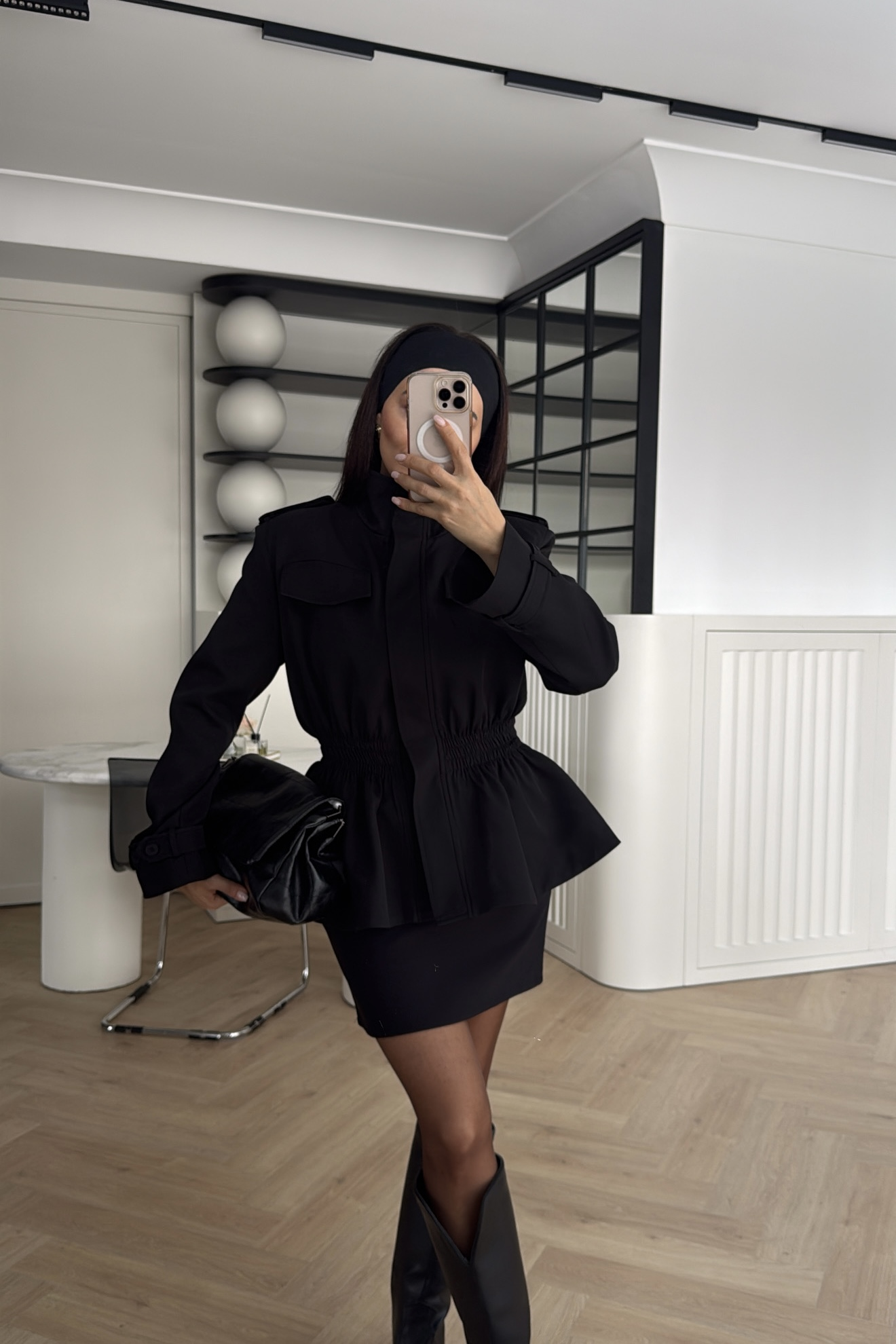 BEL DETEYLI PREMİUM CEKET SİYAH