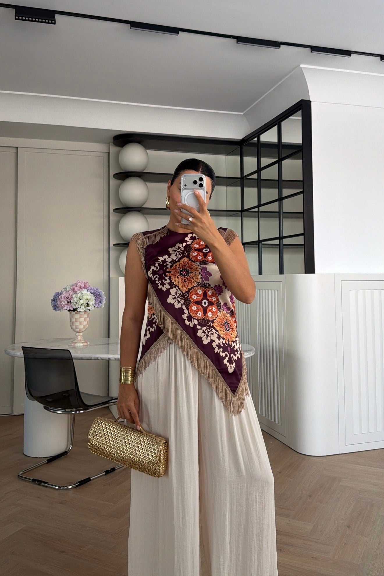 BELİ LASTİKLİ BOL PAÇA PANTOLON EKRU 