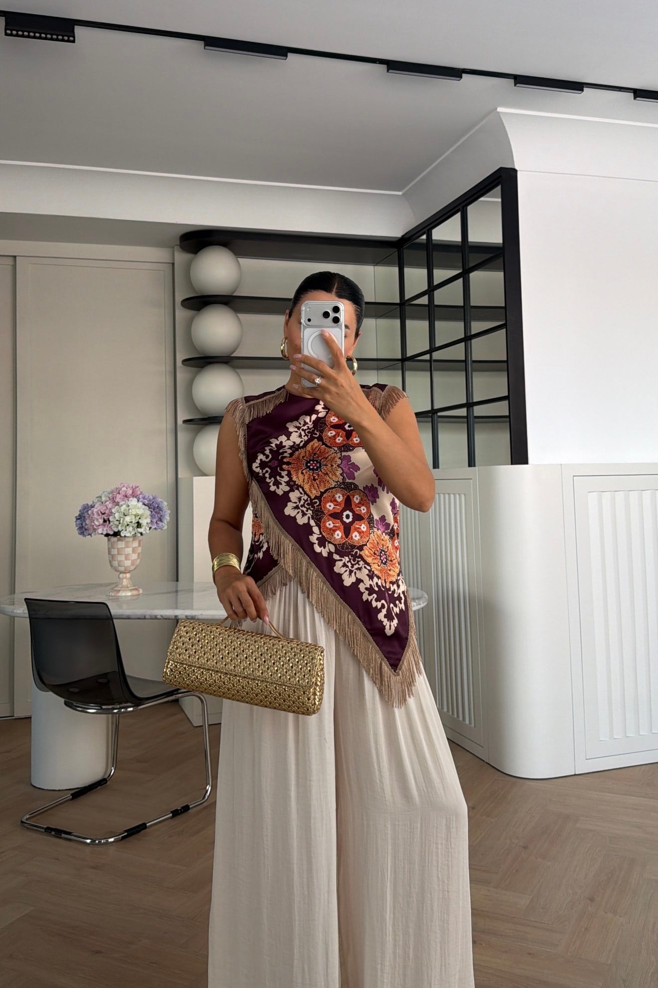 BELİ LASTİKLİ BOL PAÇA PANTOLON EKRU 