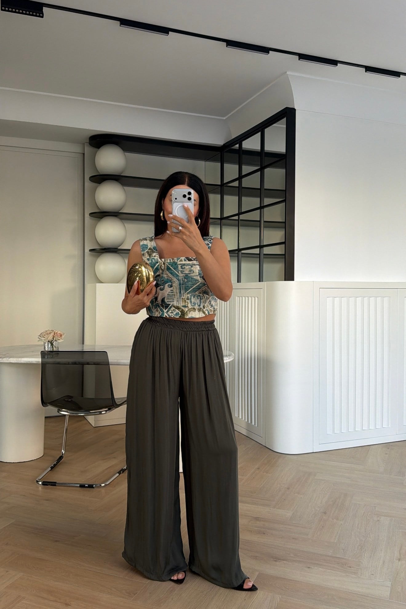BELİ LASTİKLİ BOL PAÇA PANTOLON HAKİ 