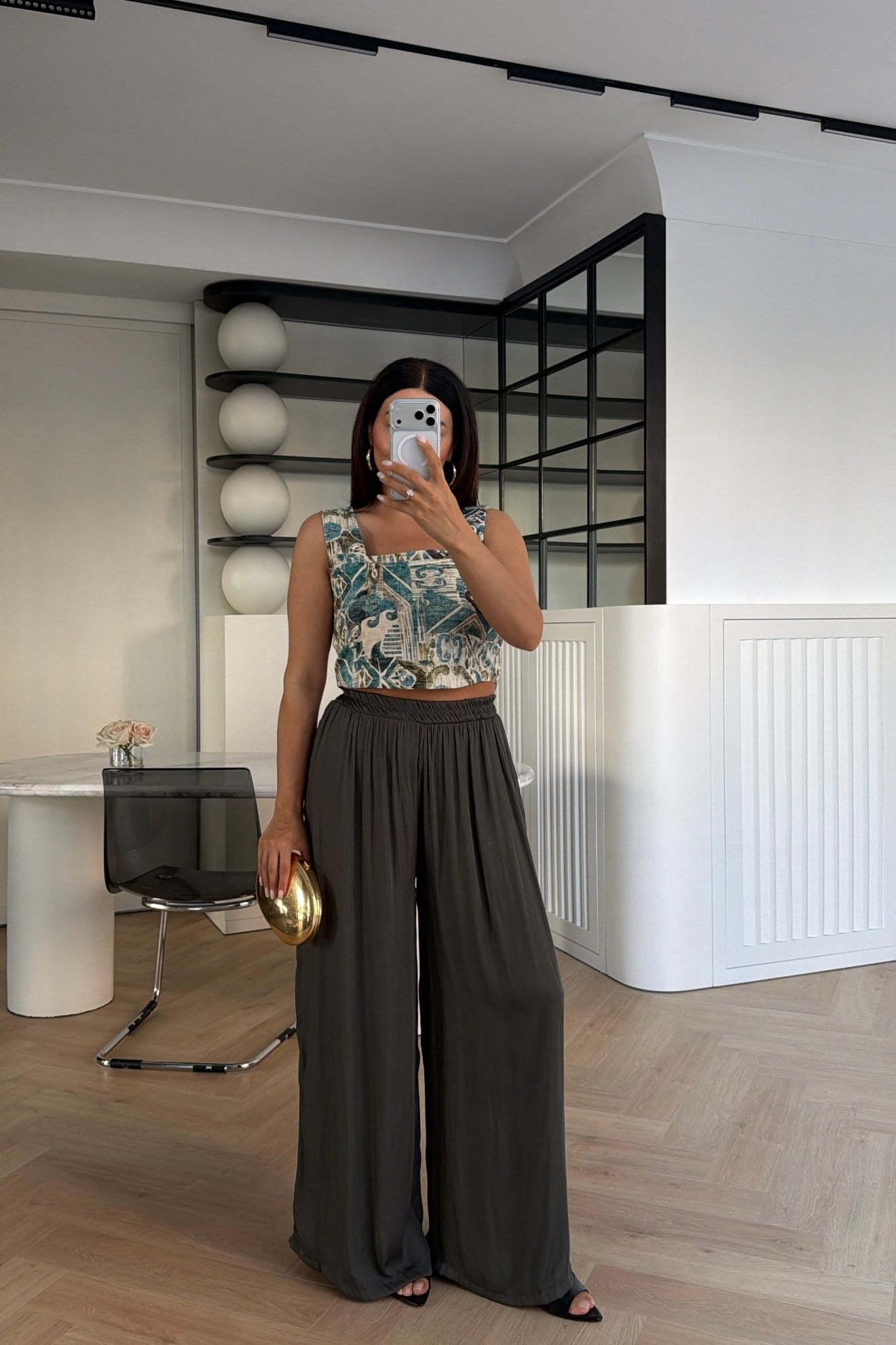 BELİ LASTİKLİ BOL PAÇA PANTOLON HAKİ 