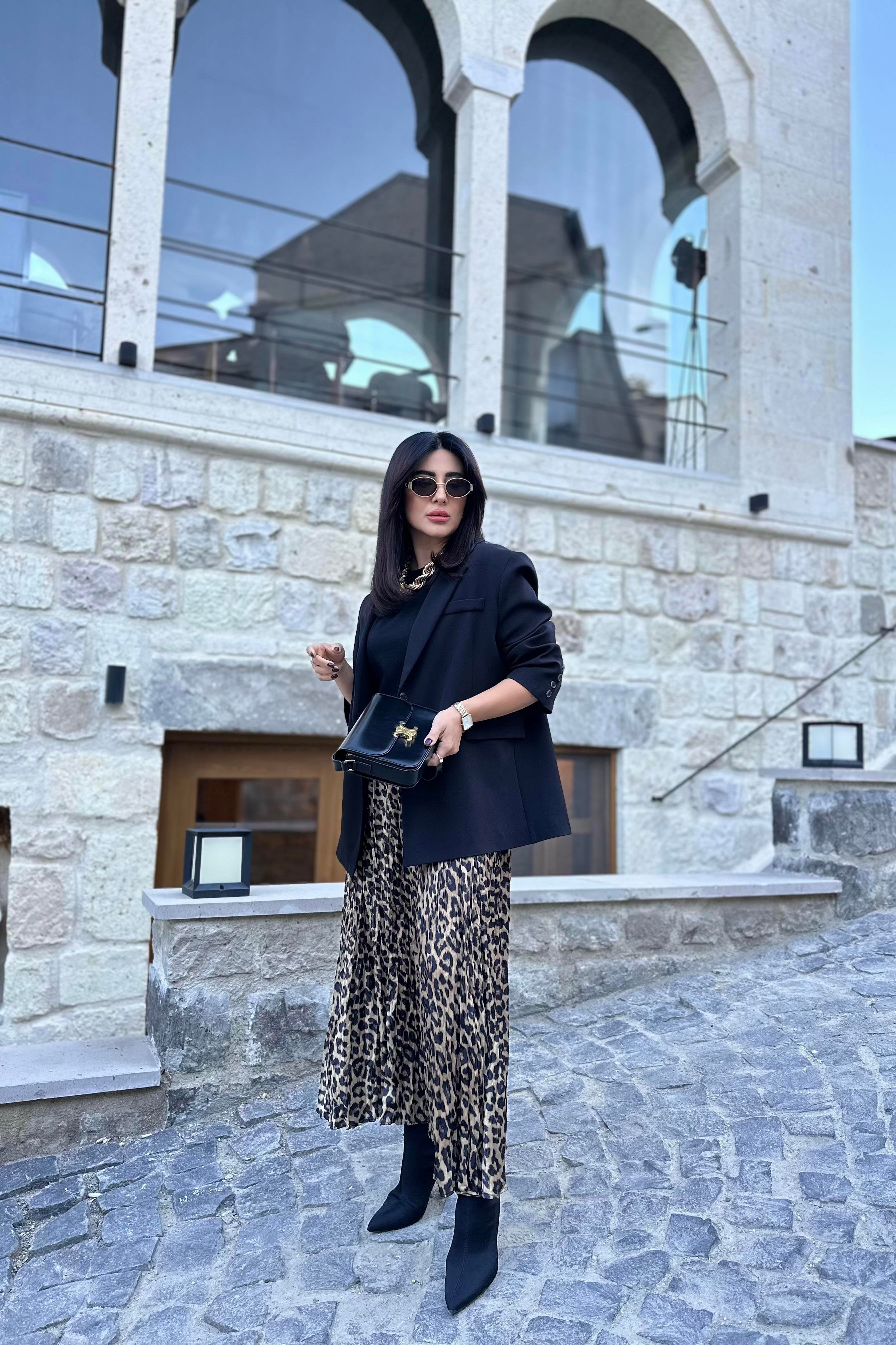 Beli Lastikli Leopar Etek