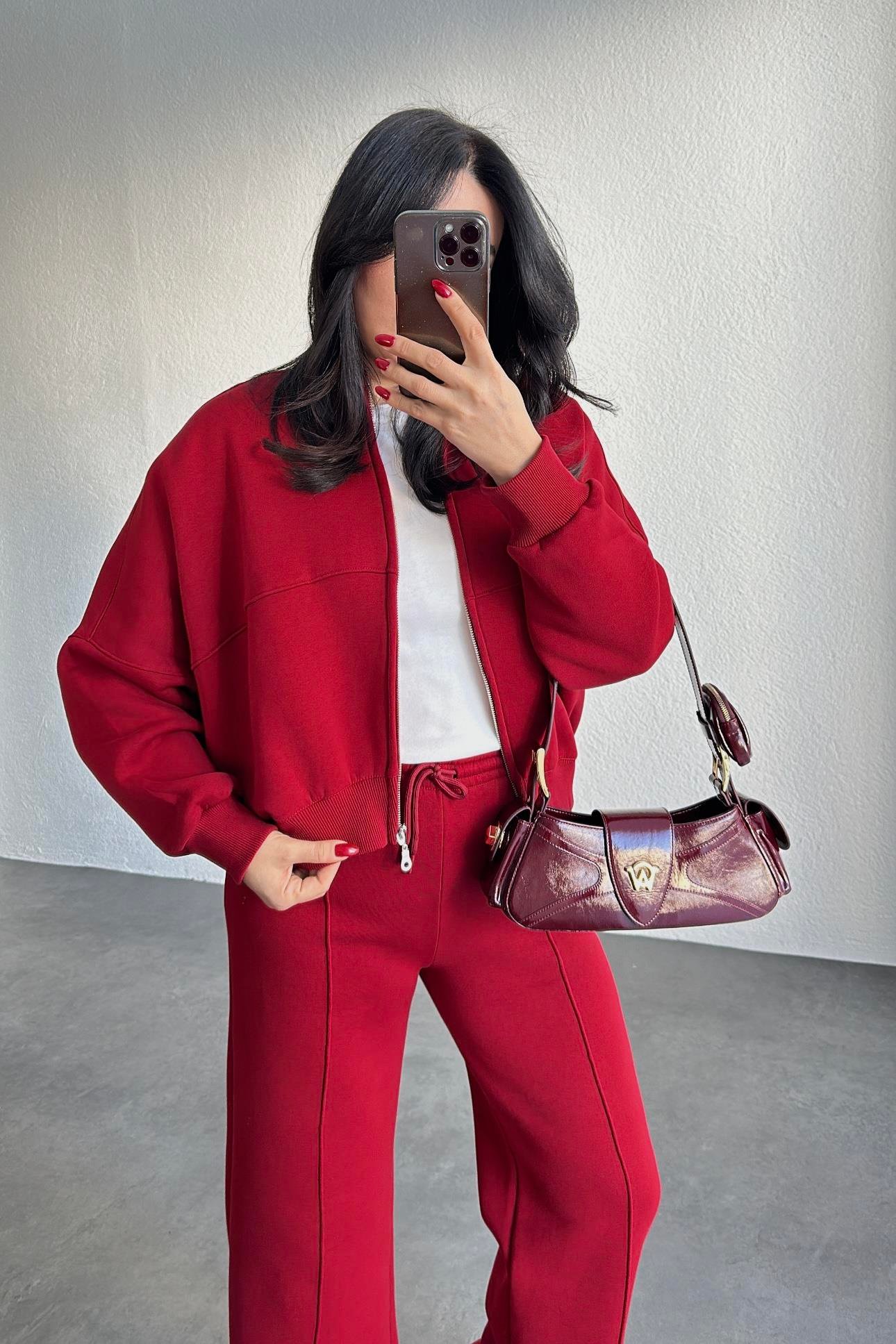 Bordo Şardonlu Marka Model Takım 