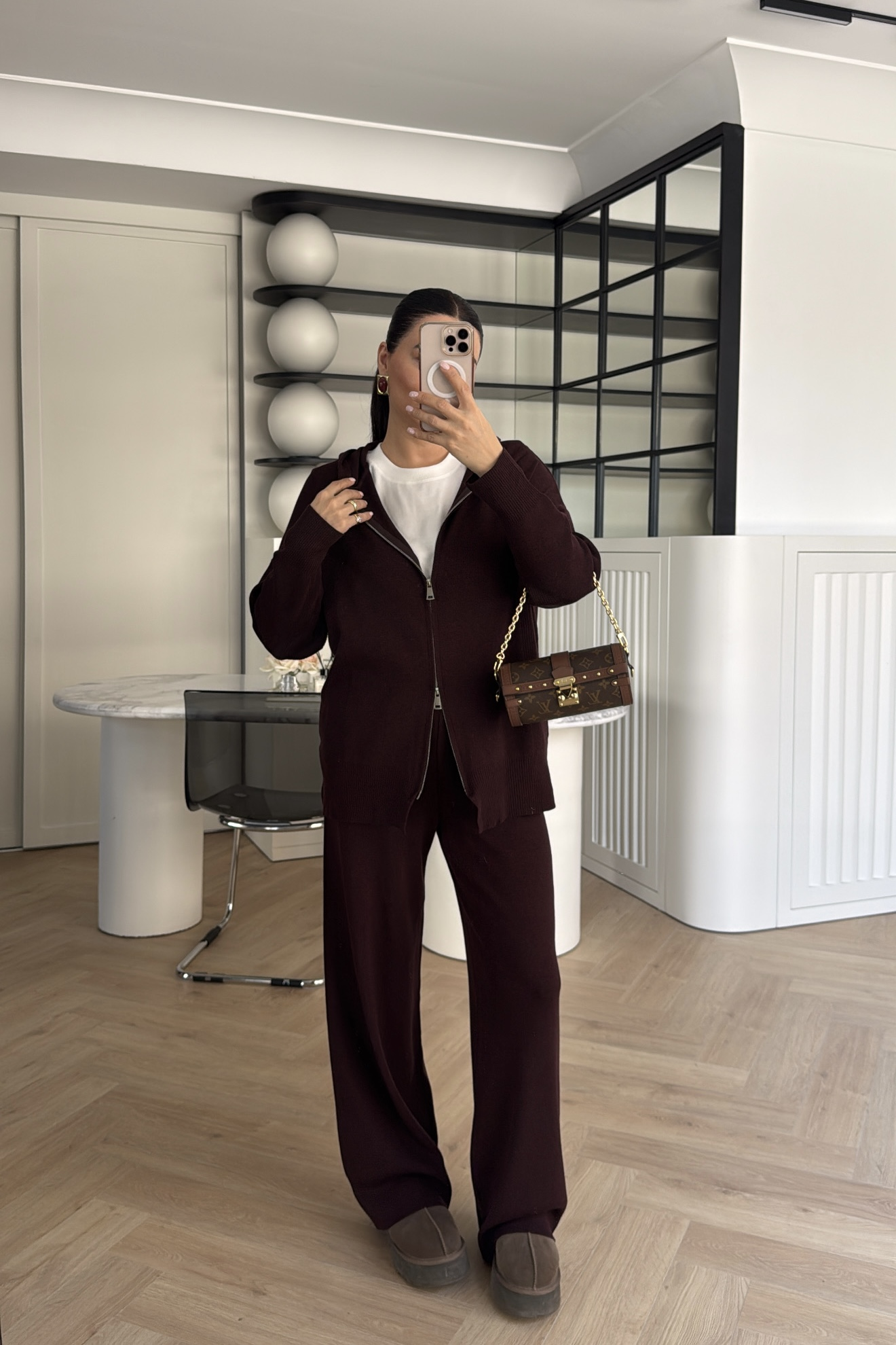 ÇİFT FERMUARLI KAPŞONLU TRİKO TAKIM BORDO 