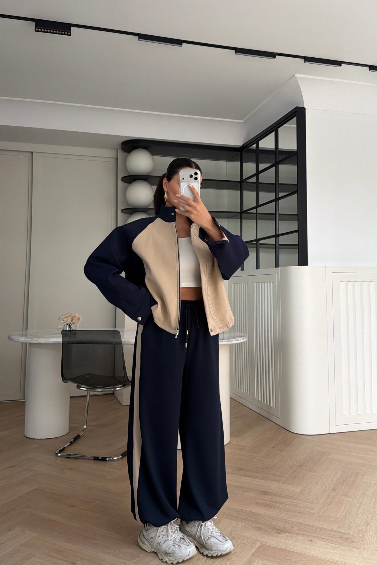 Çıtçıt Detaylı Ceket Pantolon Takım Lacivert 