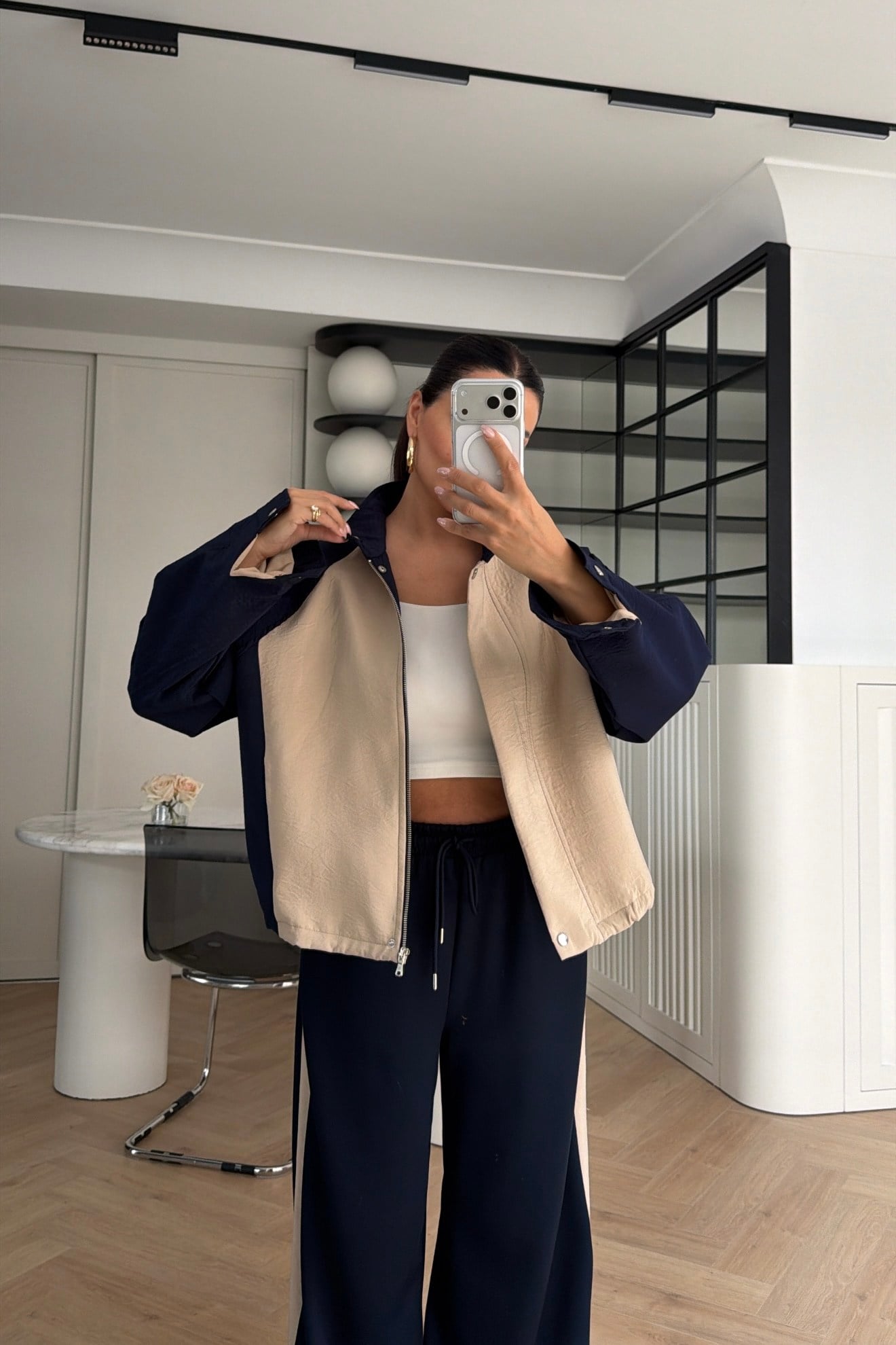 Çıtçıt Detaylı Ceket Pantolon Takım Lacivert 