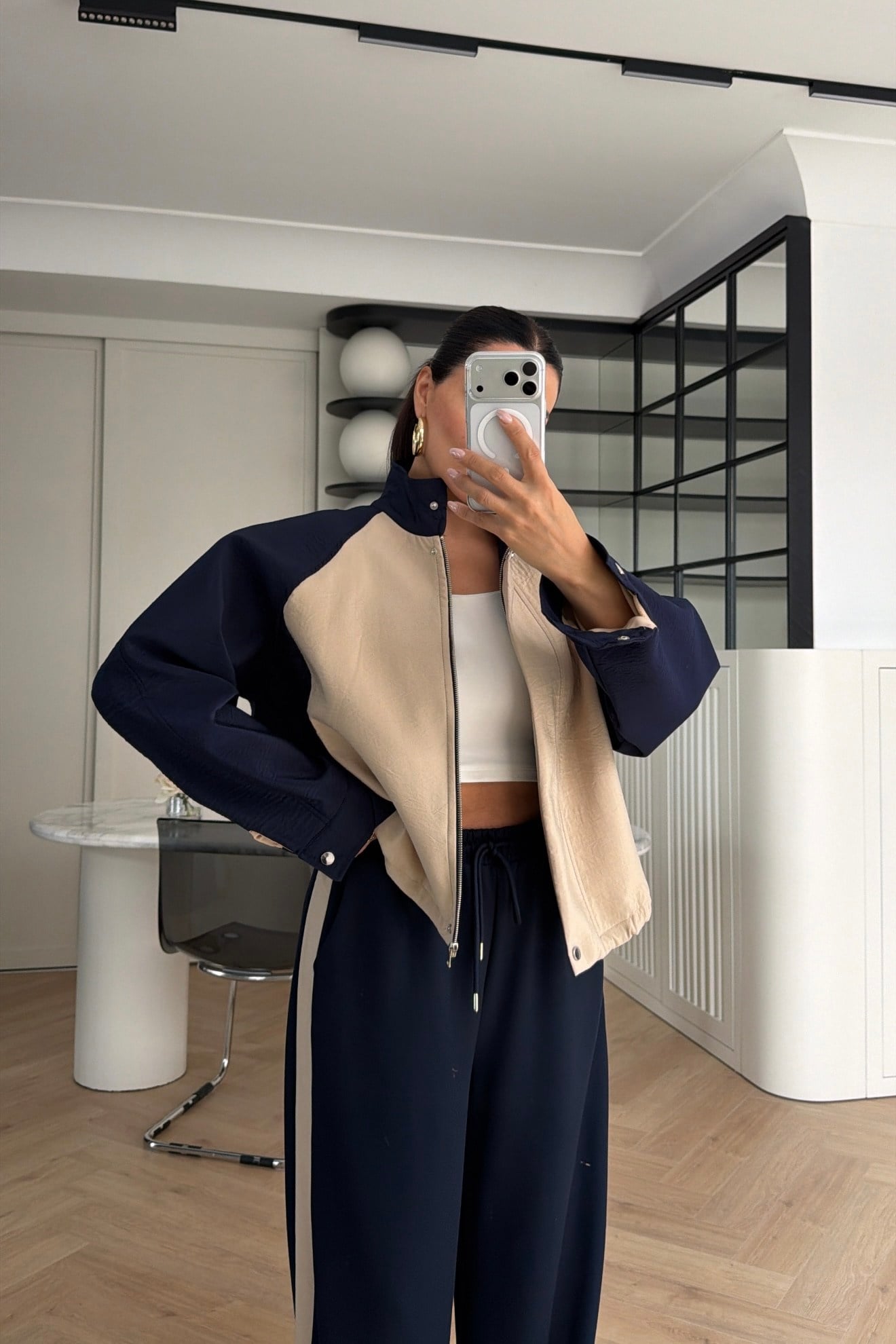 Çıtçıt Detaylı Ceket Pantolon Takım Lacivert 