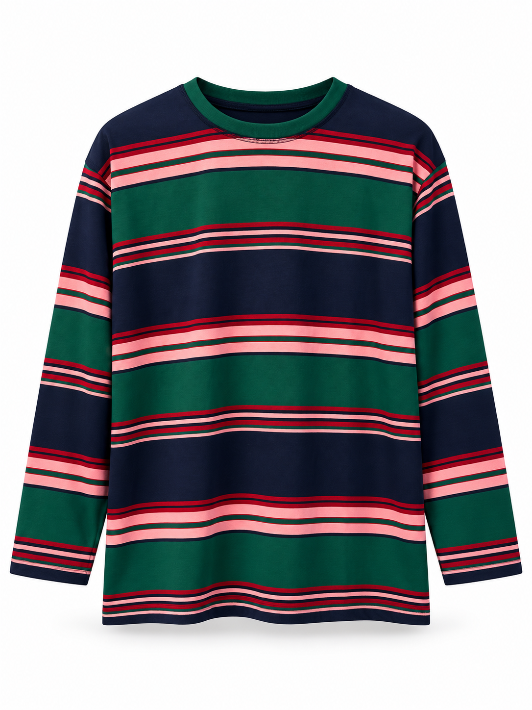 Çizgili Yumuşak Dokulu Sweatshirt 