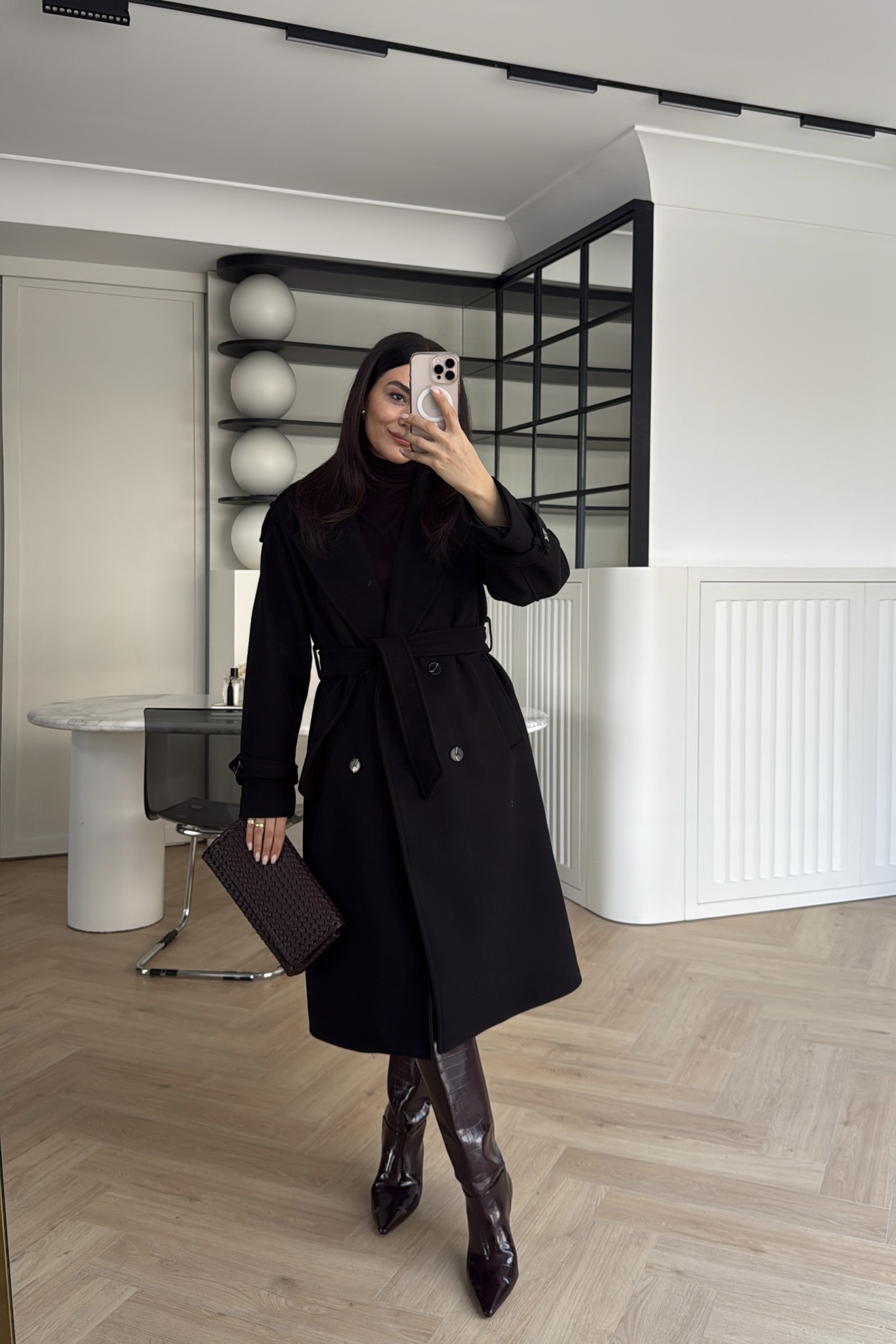 DÜĞMELİ PREMİUM KAŞE KABAN SİYAH 