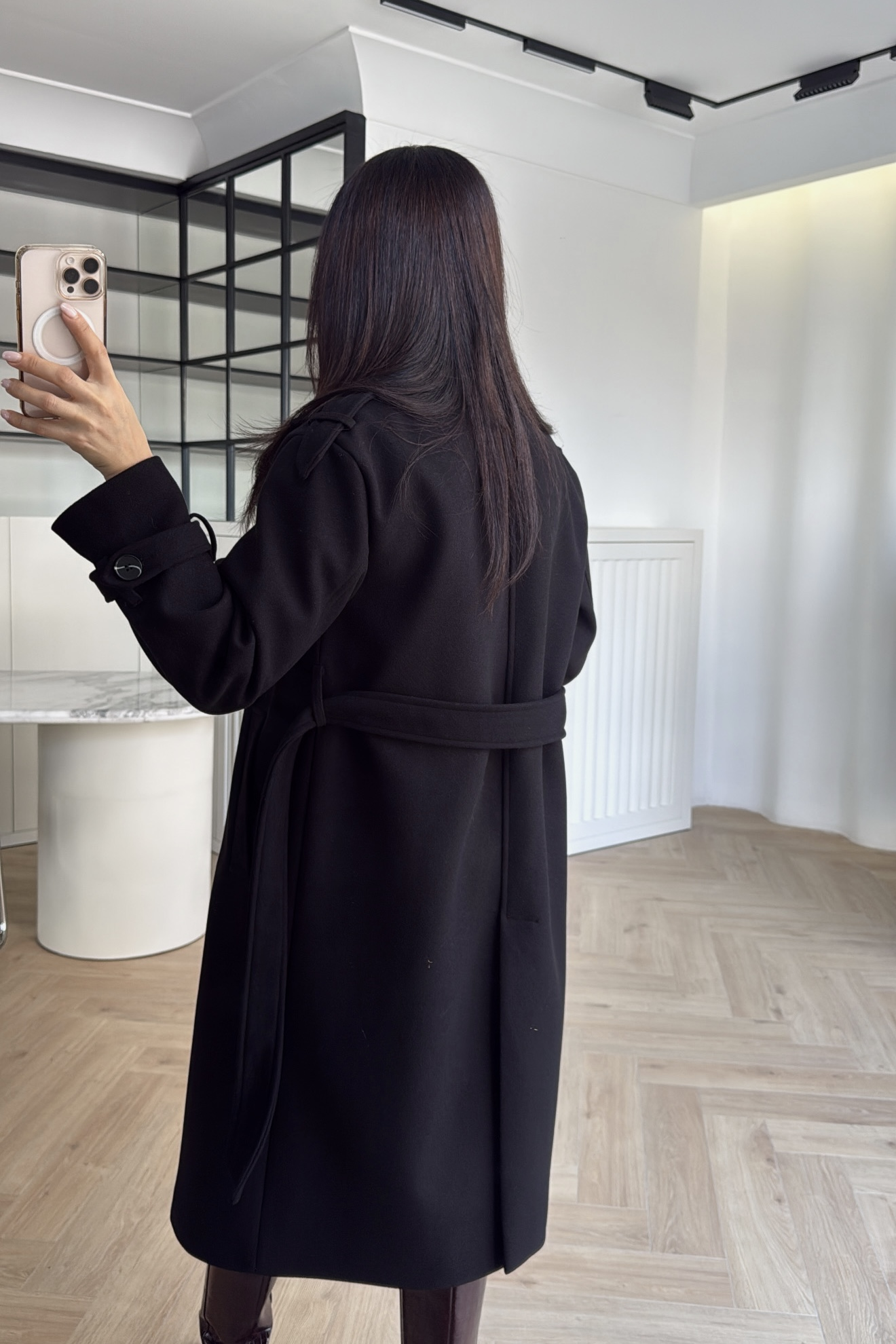 DÜĞMELİ PREMİUM KAŞE KABAN SİYAH 