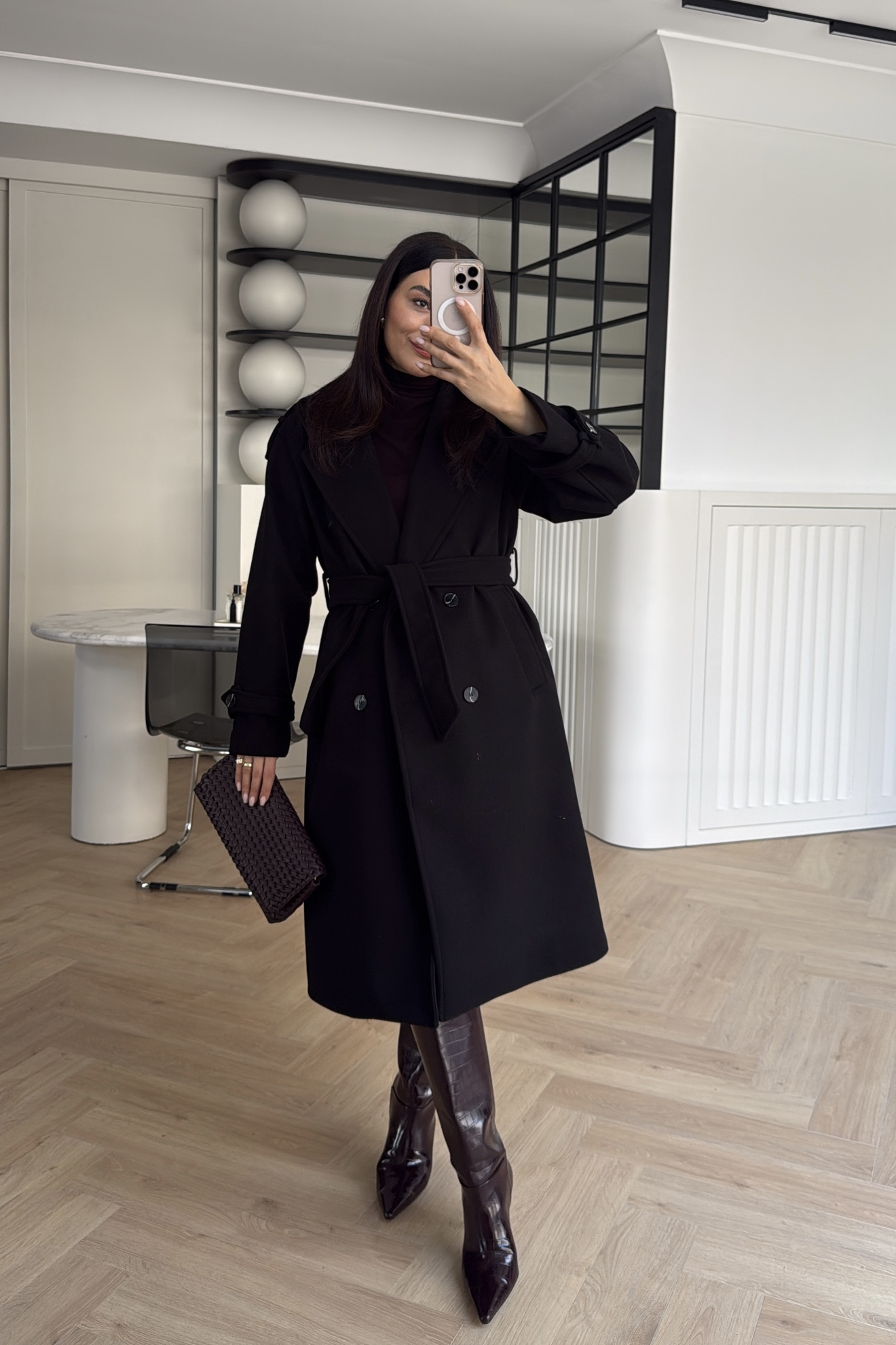 DÜĞMELİ PREMİUM KAŞE KABAN SİYAH 