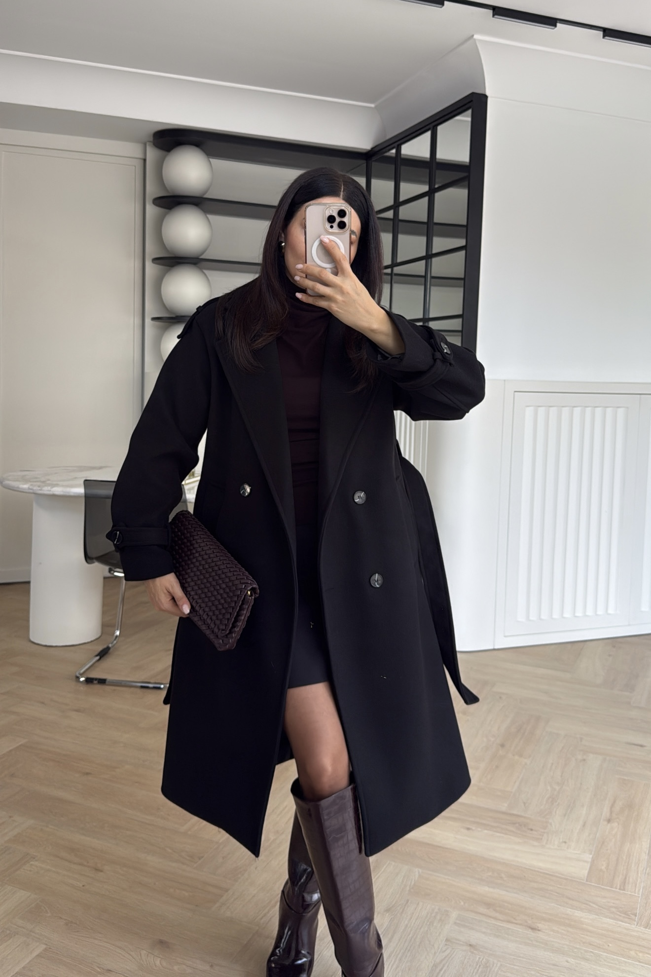 DÜĞMELİ PREMİUM KAŞE KABAN SİYAH 