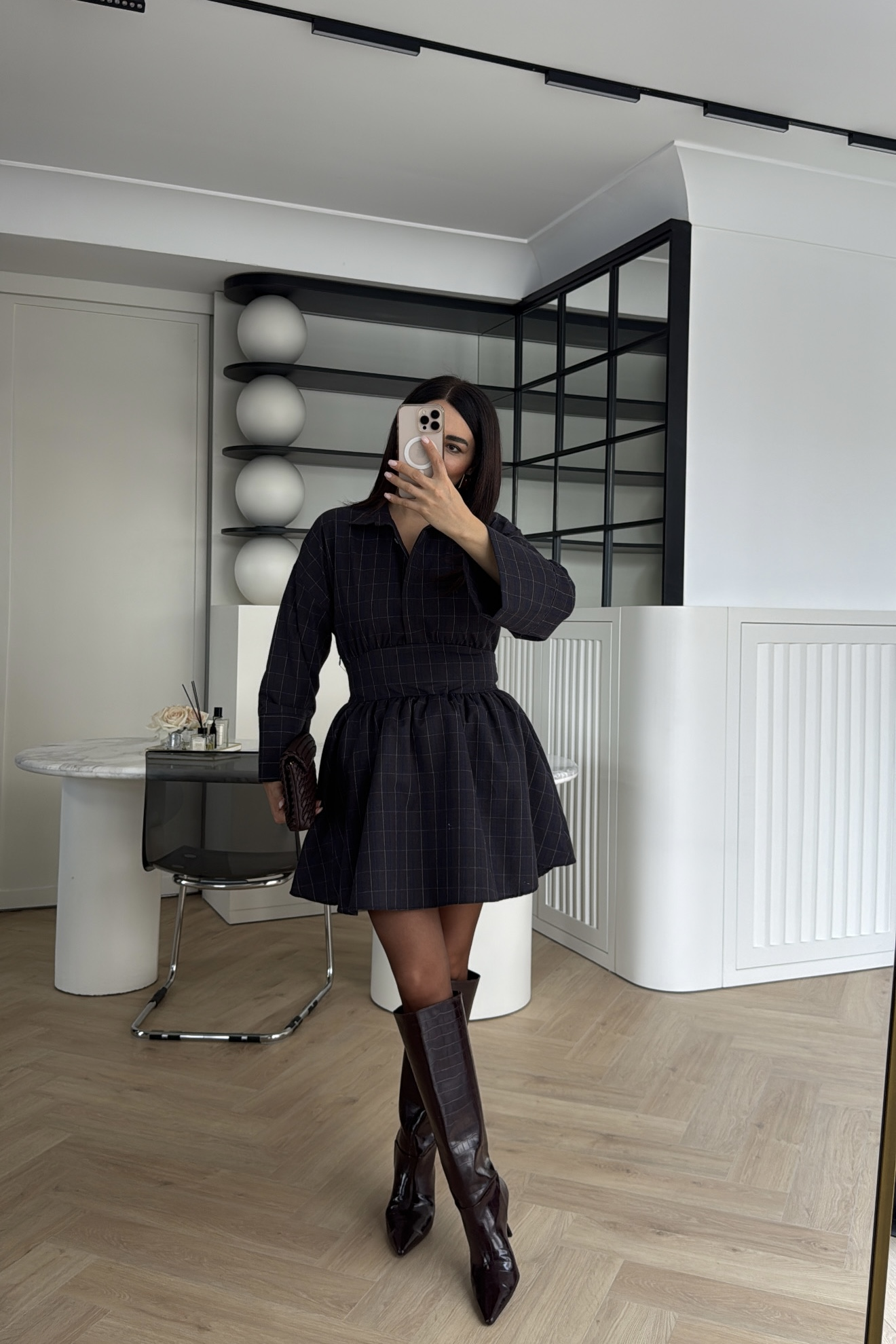 EKOSELİ GÖMLEK ELBİSE LACİVERT 