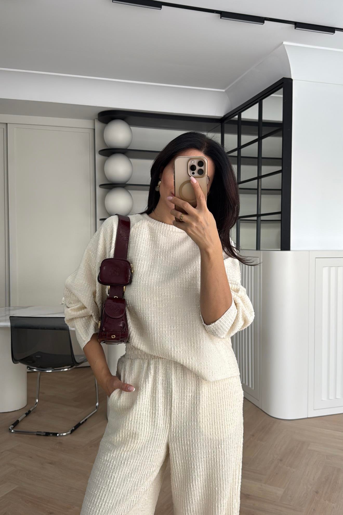 EKRU DOKULU TRİKO TAKIM