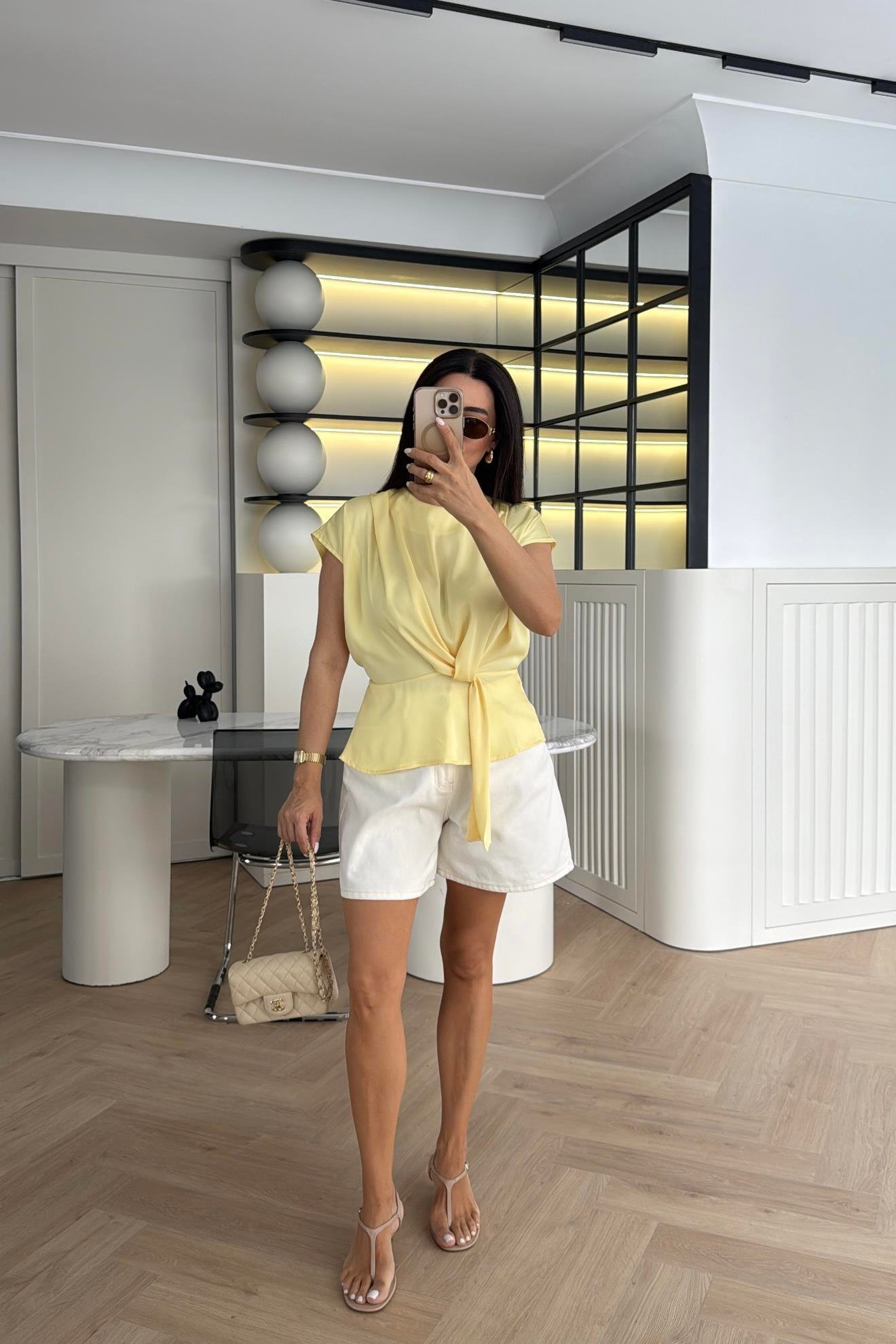 EKRU ŞEHİR BOY MOM ŞORT 