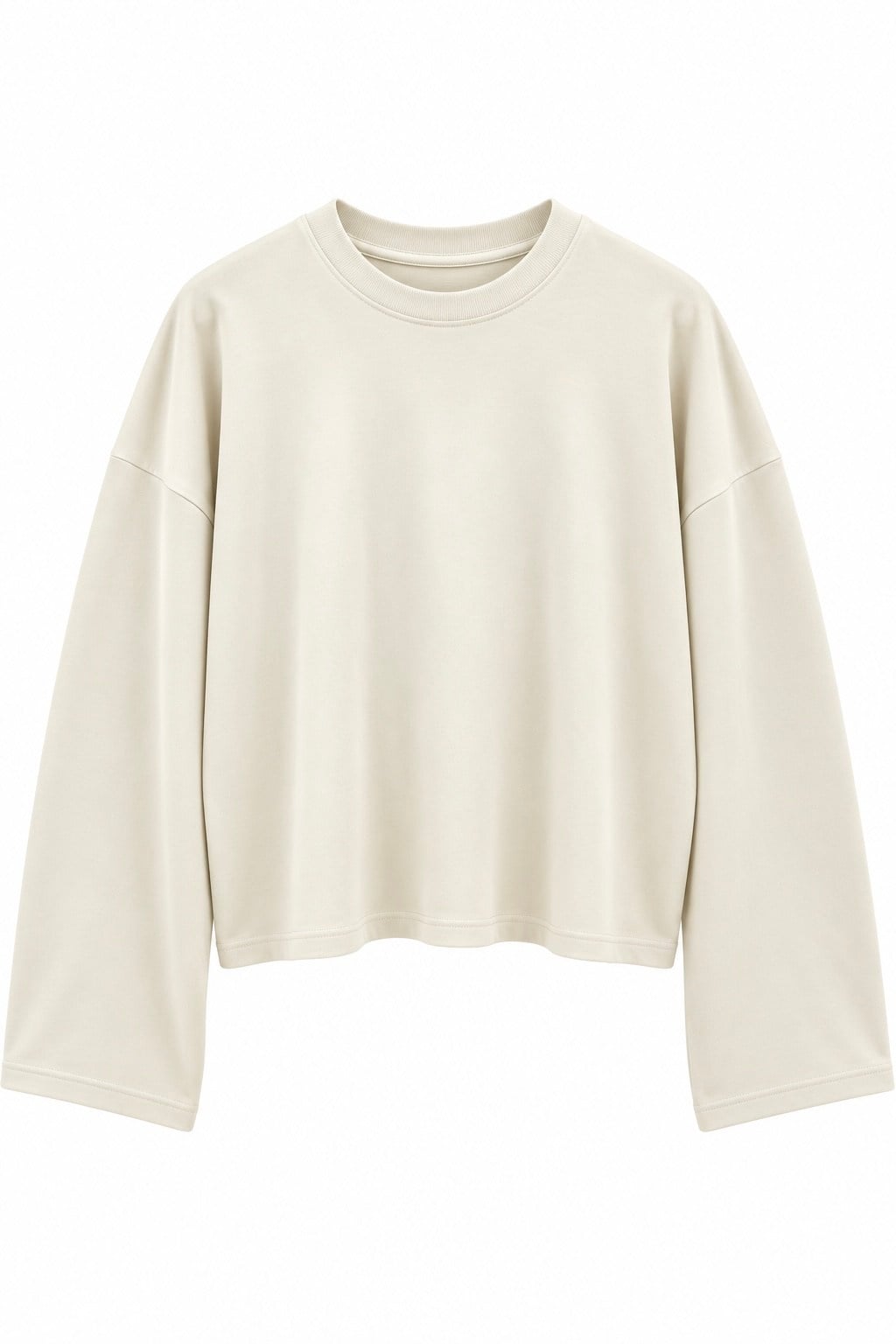 Geniş Kol Detaylı Basic T-shirt Beyaz