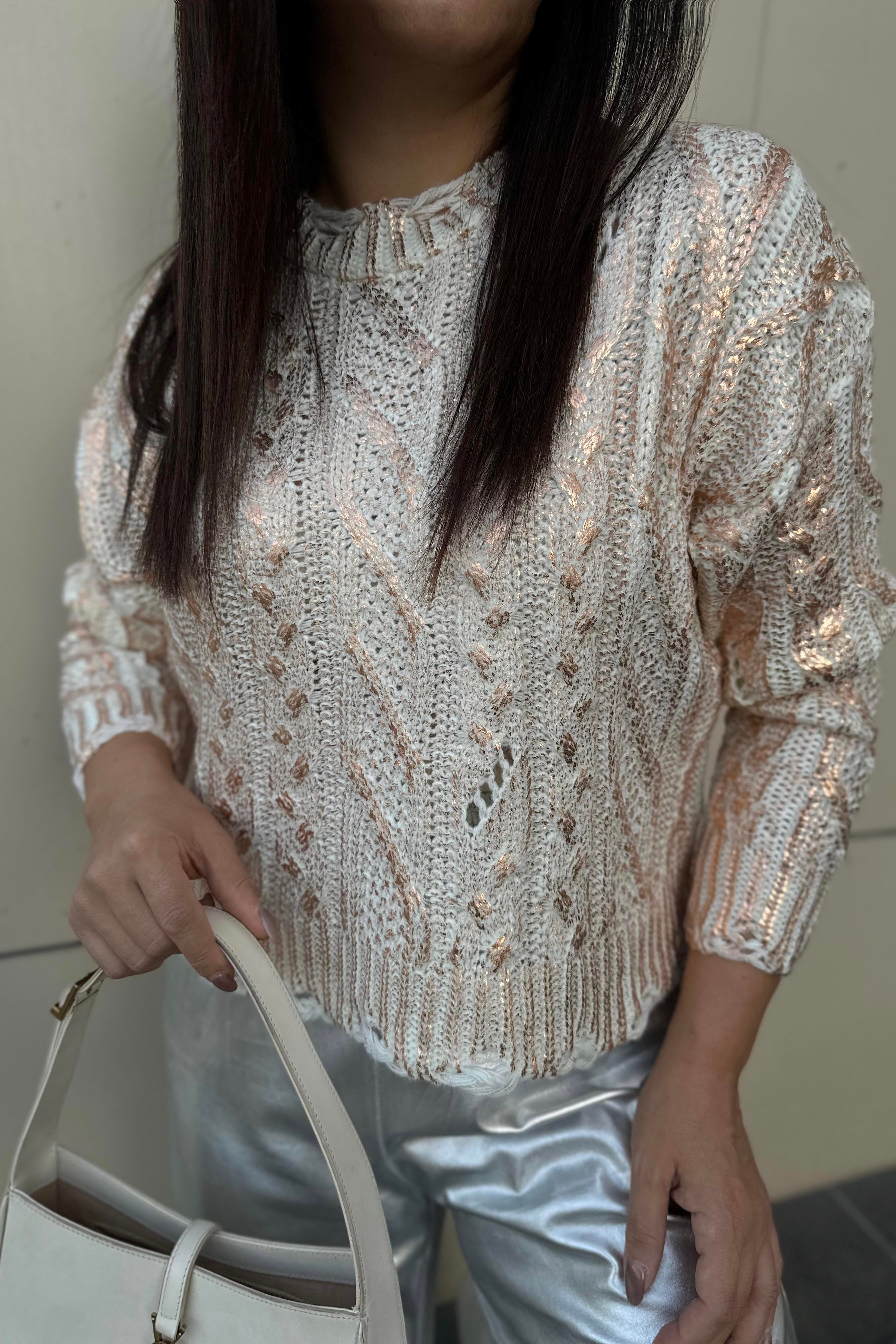 Gold Varaklı Marka Model Triko