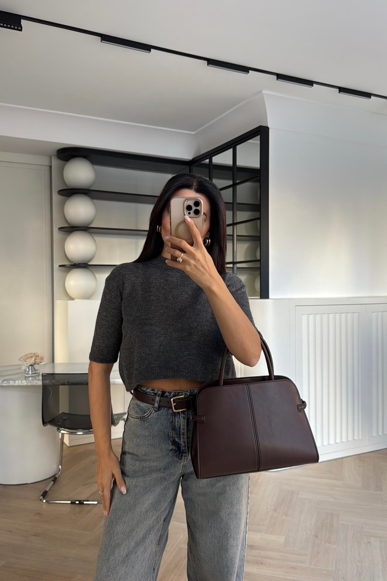 GRİ İHRACAT CROP TRİKO 