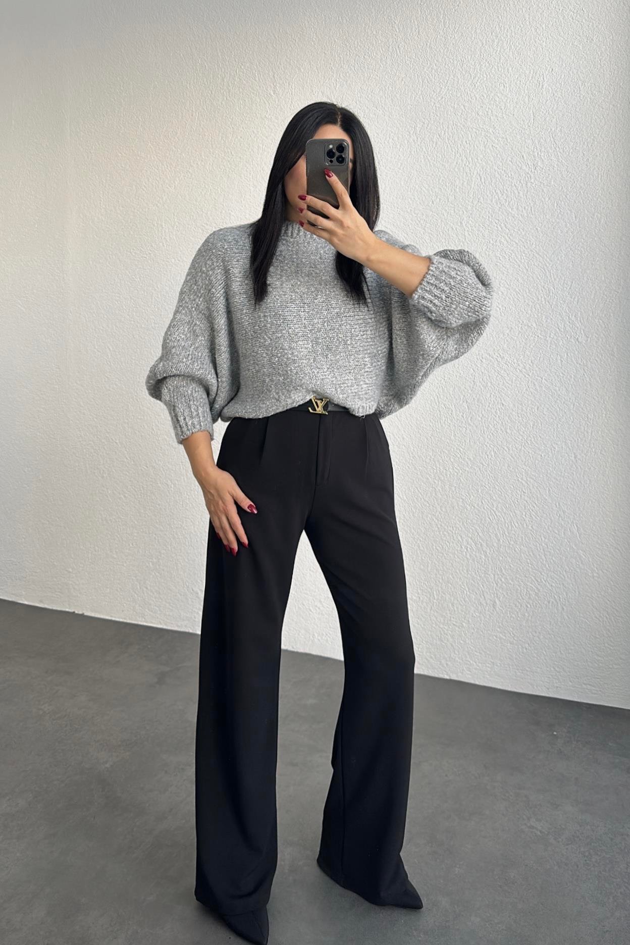 Gri Renk Marka Model Triko Kazak