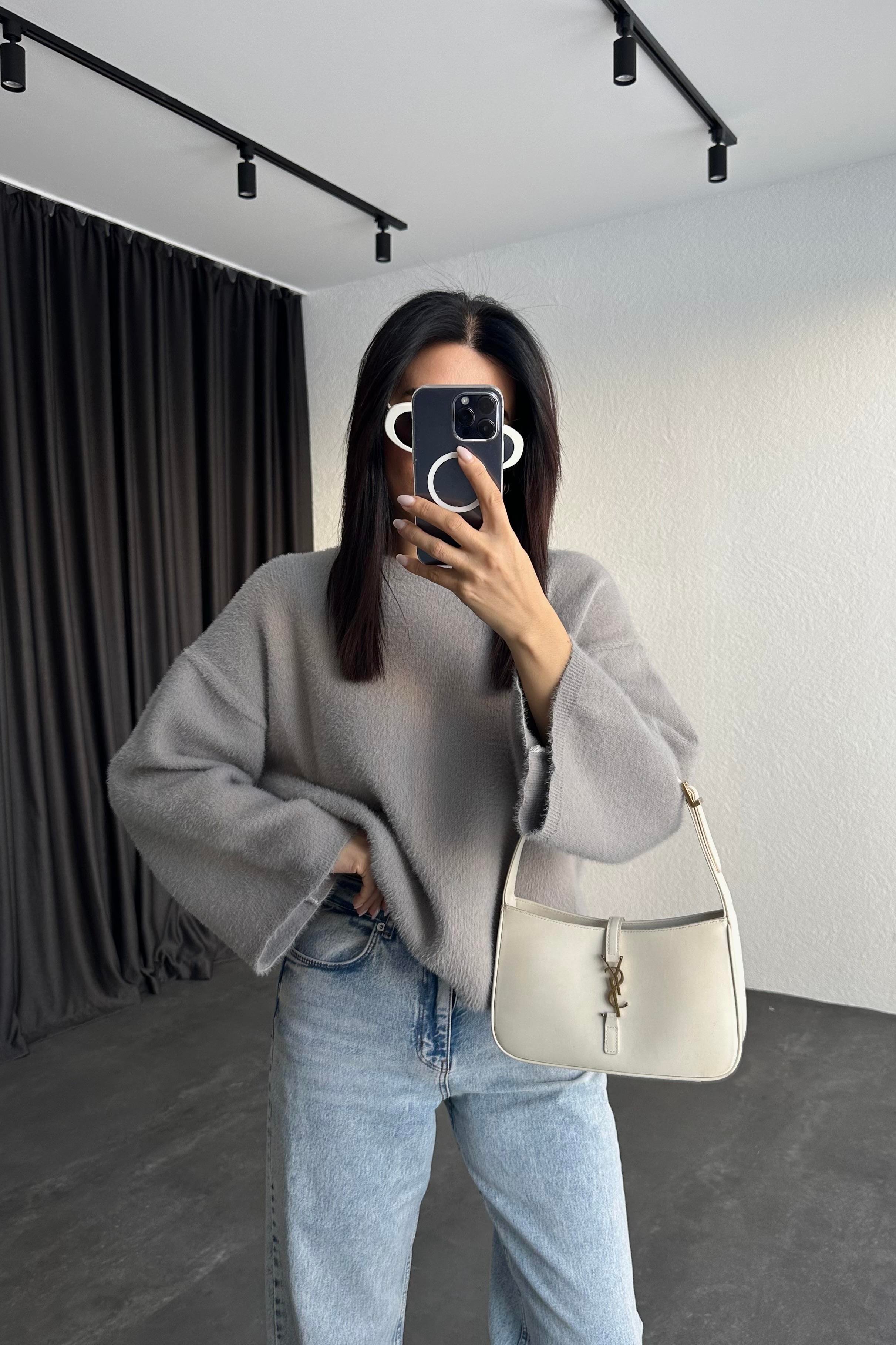 Gri Sakallı İplik Yumoş Massimo Kazak