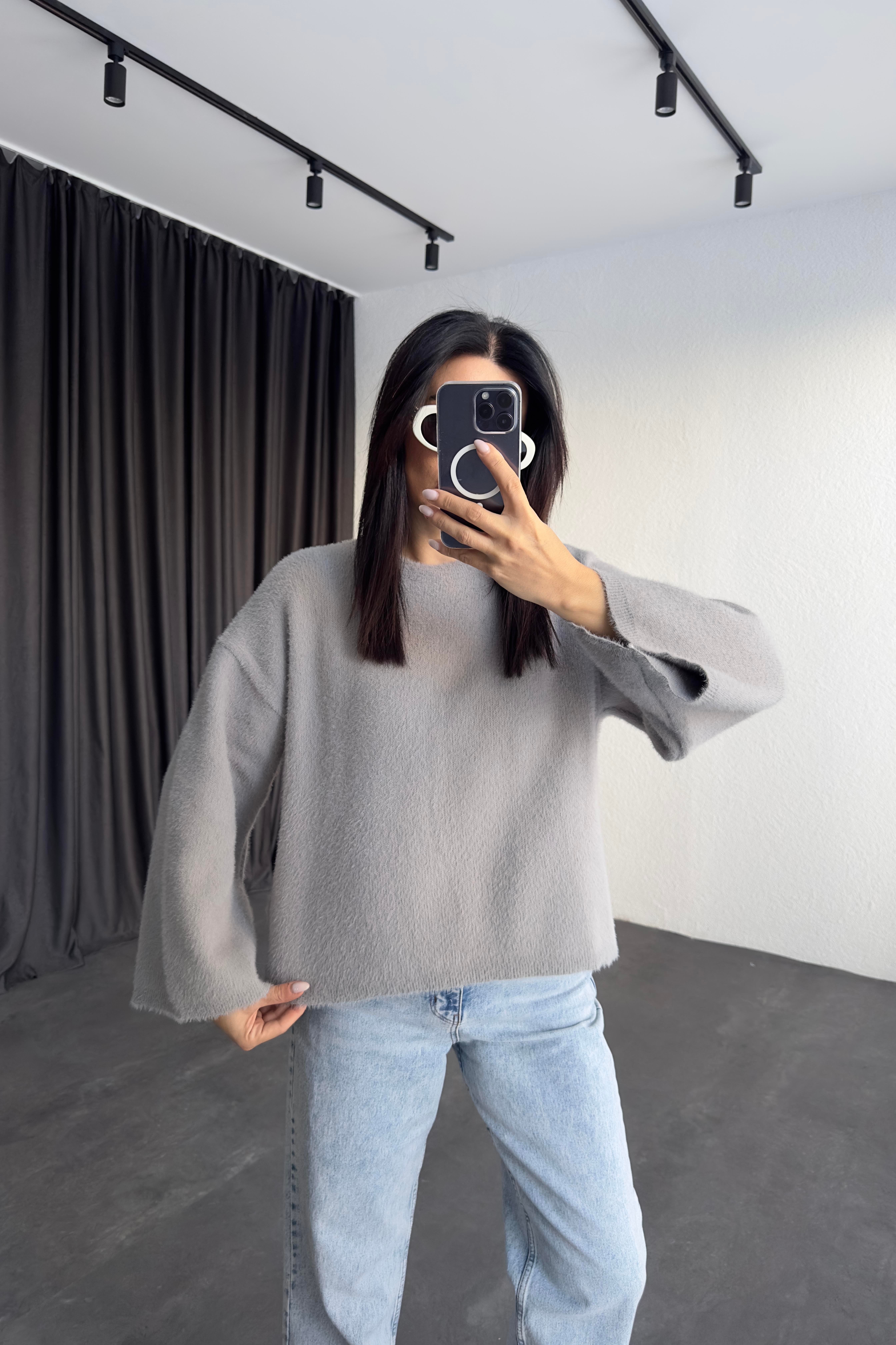 Gri Sakallı İplik Yumoş Massimo Kazak