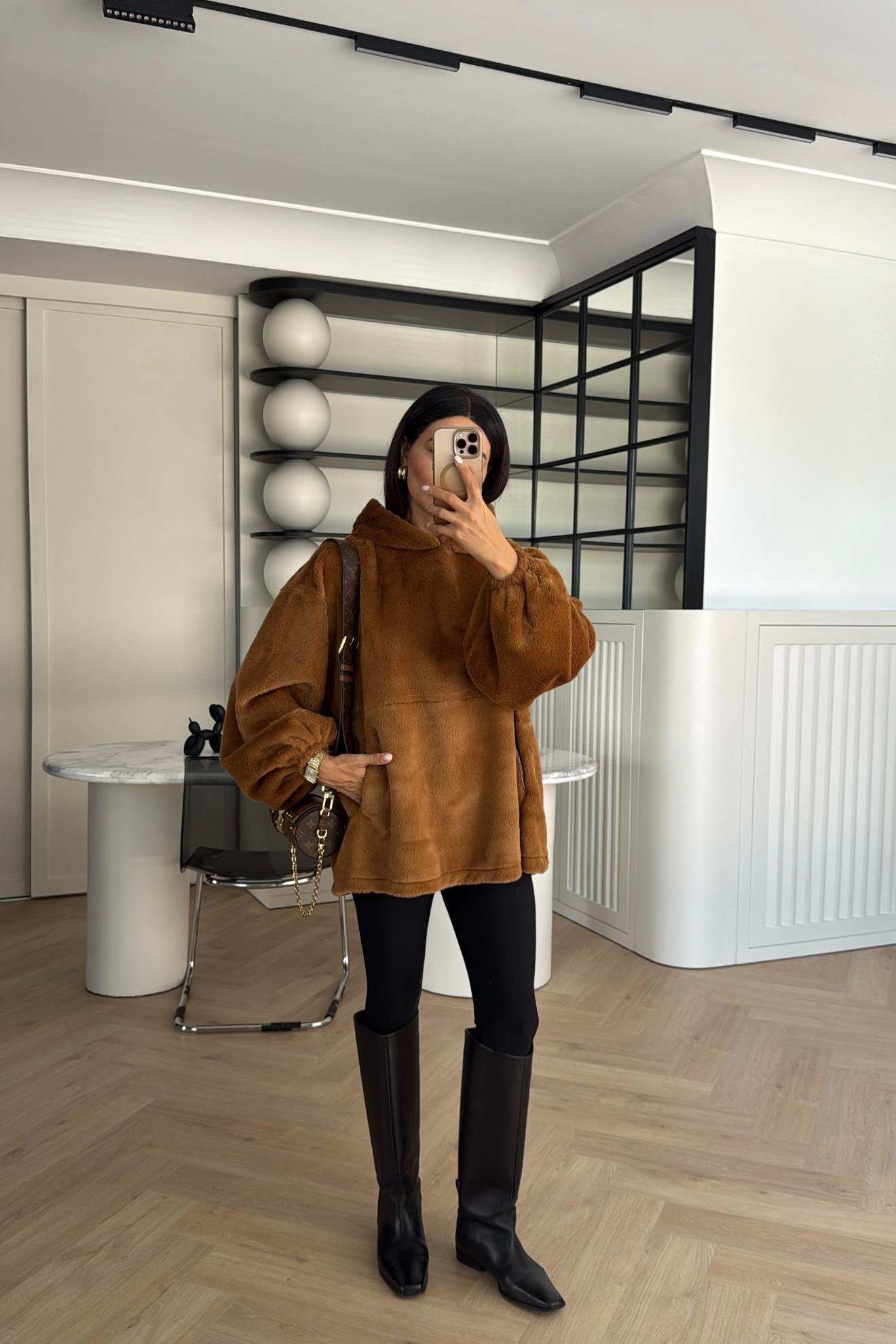 HARDAL MASSİ MODEL CEPLİ PELUŞ SWEATSHİRT