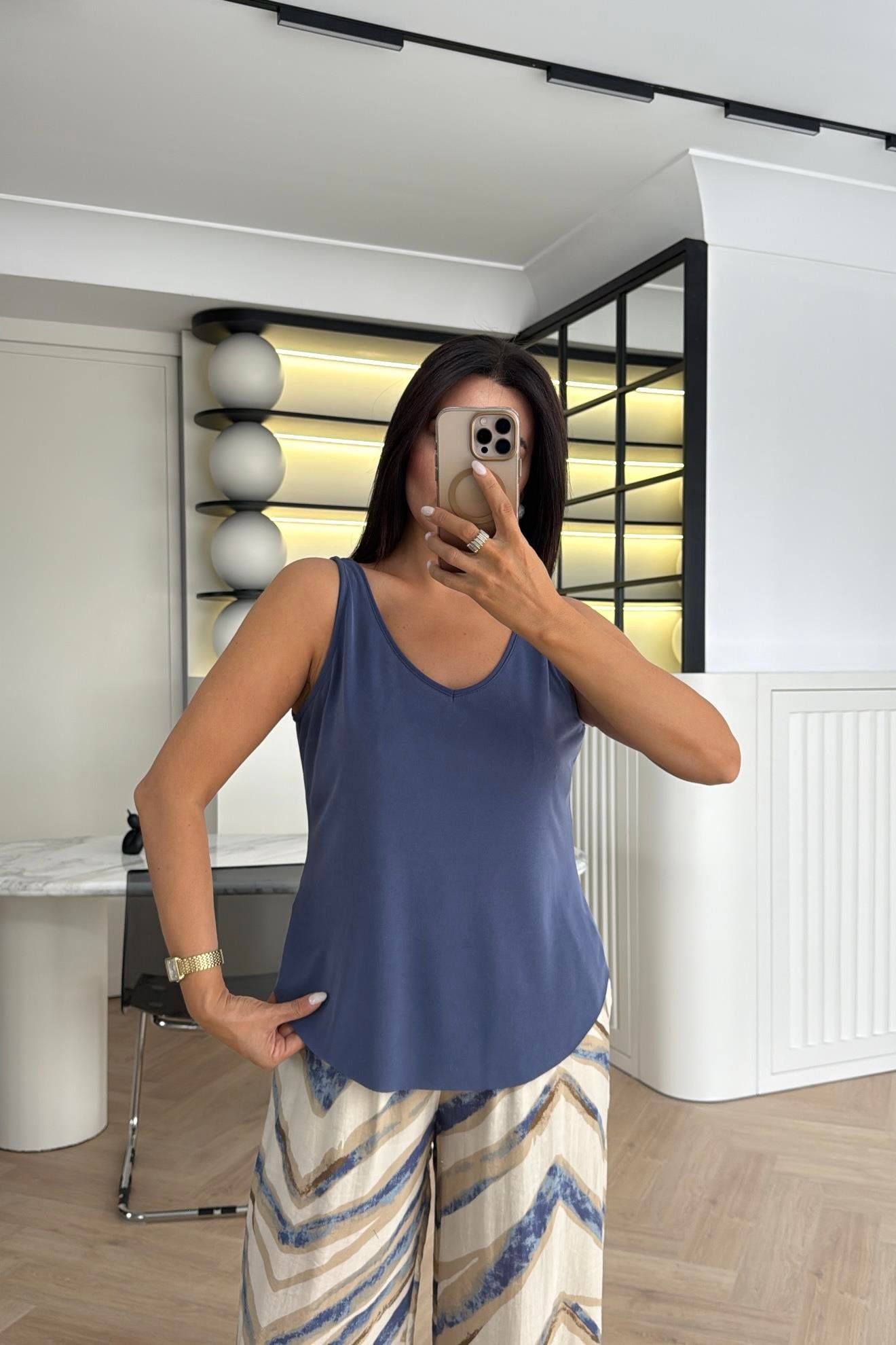 İNDİGO KOLSUZ MODAL KUMAŞ ATLET