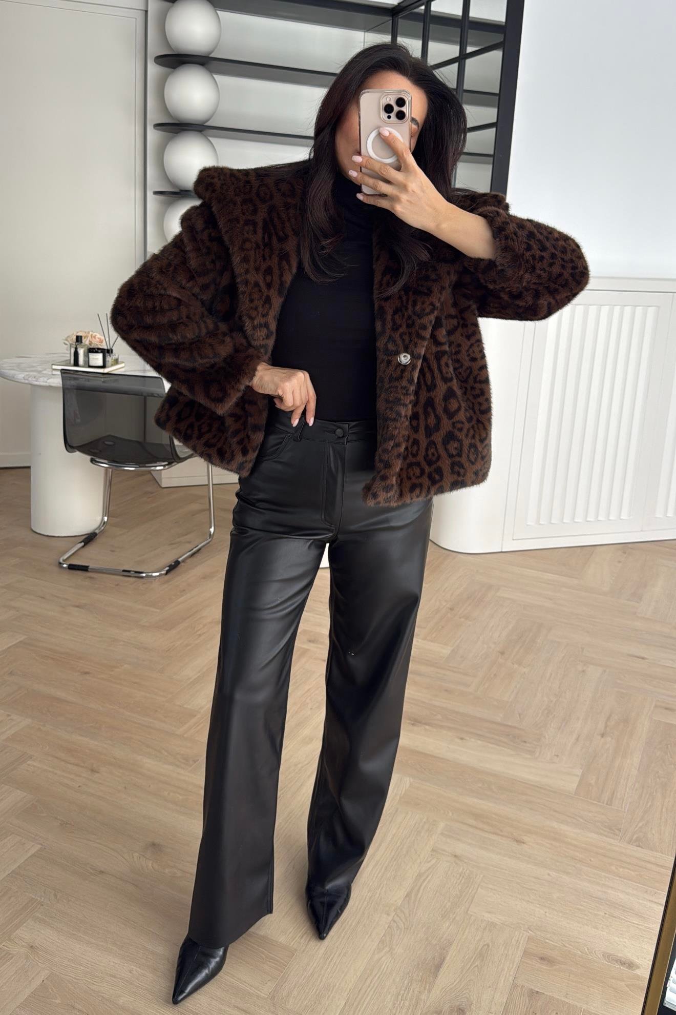 İTHAL KUMAŞ YUMUŞAK DERİ PANTOLON SİYAH